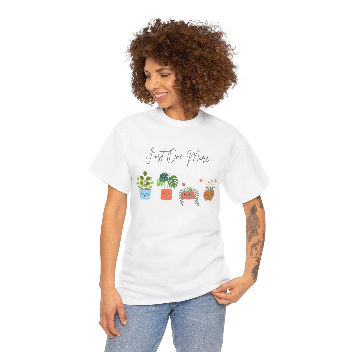 Plant Lover T-Shirt, Just One More Plant Tee, Cute Gardening Gift, Eco-Friendly Apparel, Unisex Cotton Tee, Plant Mom Merch