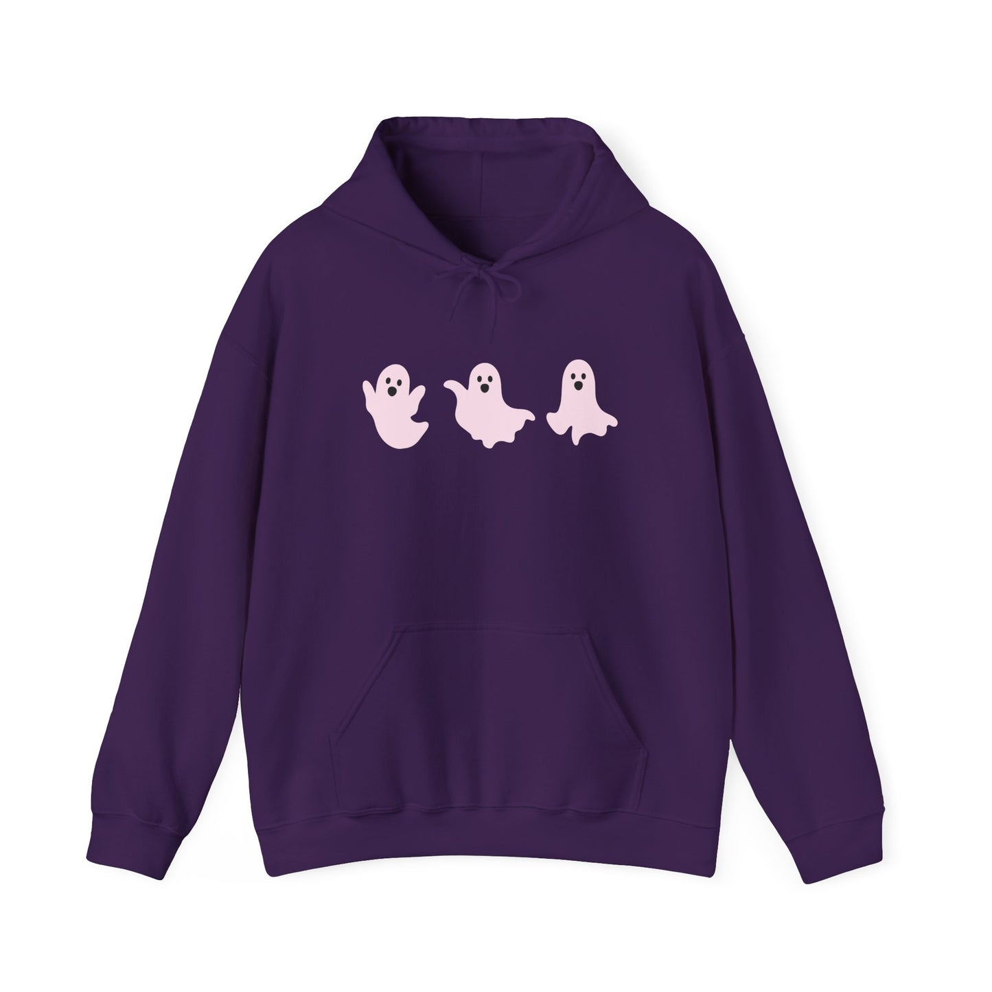 Cute Pink Ghosts Unisex Sweatshirt, Halloween Hoodie, Cozy Fall Apparel, Spooky Gift for Friends, Trendy Casual Wear