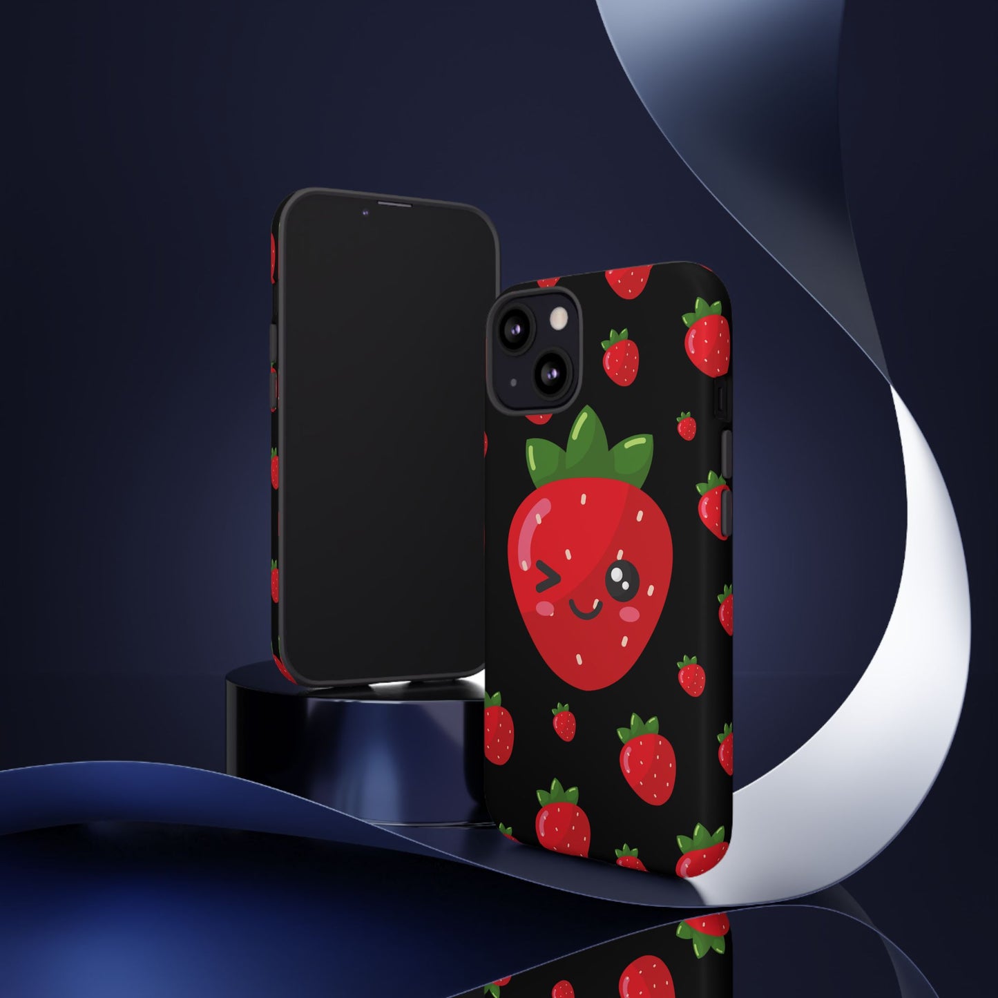 Cute Strawberry Phone Case, Kawaii Phone Cover, Tough Phone Cases, Gift for Teens, Summer Accessories, Cute Fruit Design