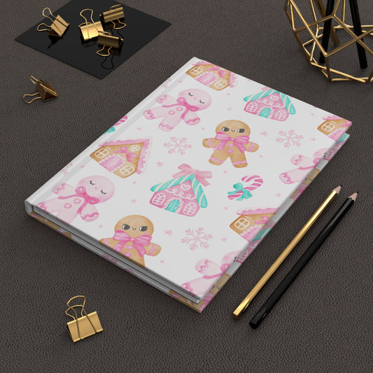 Pink Gingerbread Dream Journal - Cute Holiday Notebook, Christmas Gift, Personal Diary, Seasonal Writing, Festive Planner