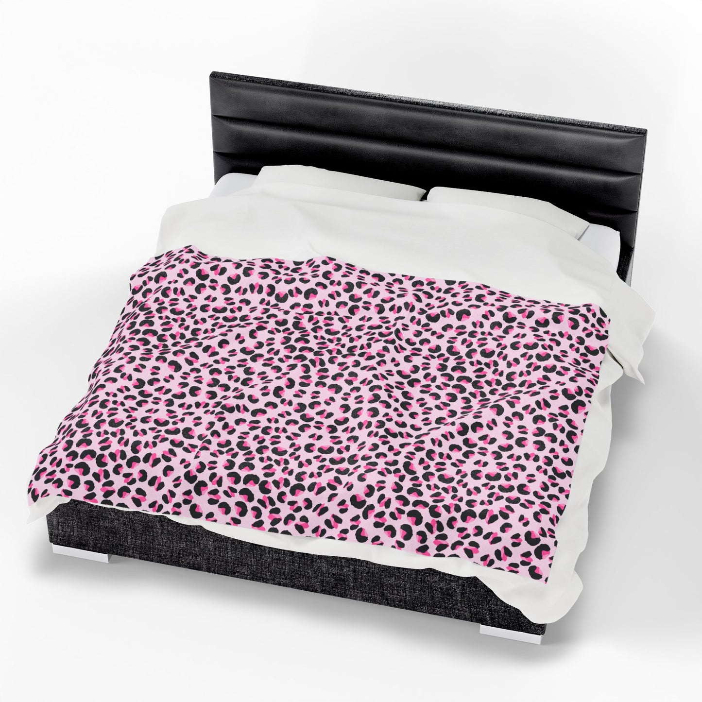 Pink Leopard Print Plush Blanket | Cozy Throw for Home, Perfect Gift for Kids, Living Room Decor