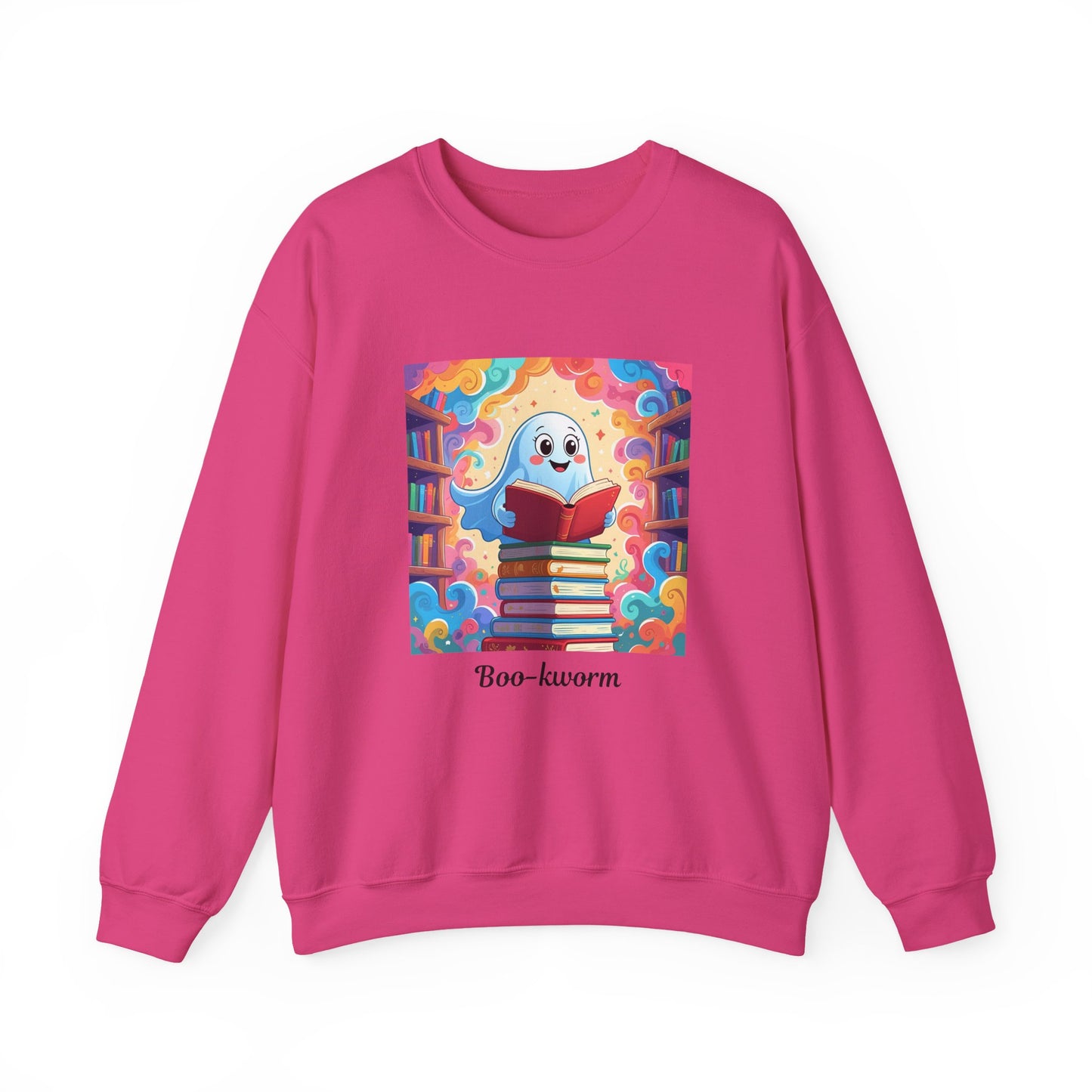 Boo-kworm Sweatshirt, Cute Animal Crewneck, Cozy Gift for Book Lovers, Perfect for Reading Nights, Unique Library Apparel