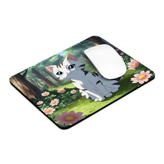 Cute Cat Mouse Pad, Anime Design Desk Accessory, Perfect Gift for Cat Lovers, Home Office Decor, Birthday Present