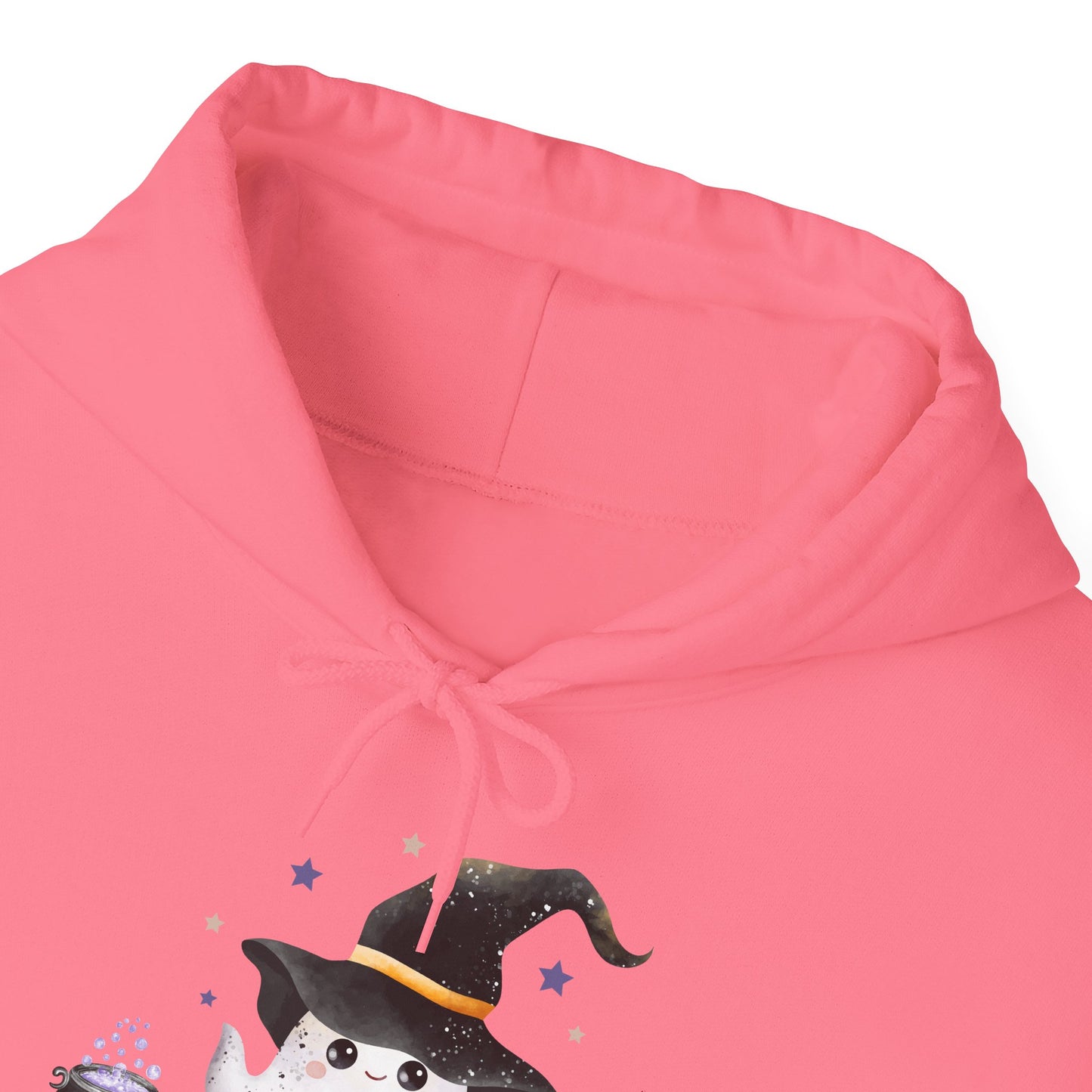 Cute Ghost Witch Halloween Sweatshirt, Cozy Hooded Sweatshirt, Spooky Fall Apparel, Unisex Halloween Clothing, Holiday Gift
