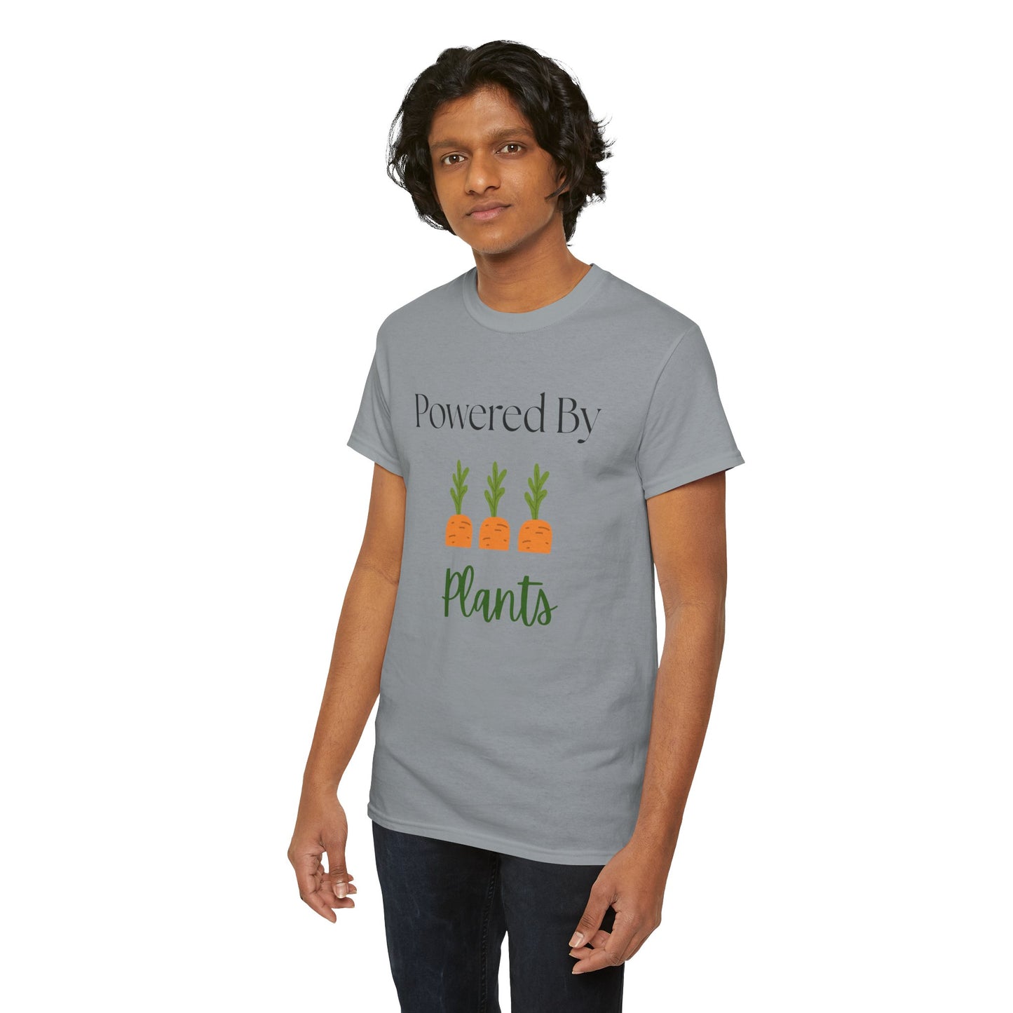 Powered By Plants Unisex Tee - Perfect for Vegans, Eco-Friendly Gifts, Organic Enthusiasts, Gardener, Everyday Wear