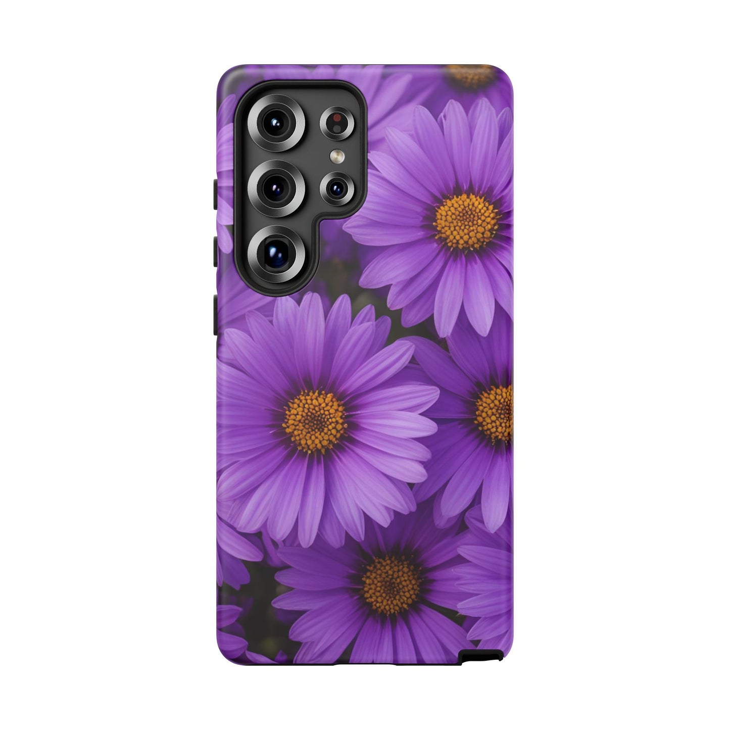 Purple Daisy Tough Case, Floral Phone Case, Durable Mobile Cover, Gift for Her, Everyday Use, Spring Accessories