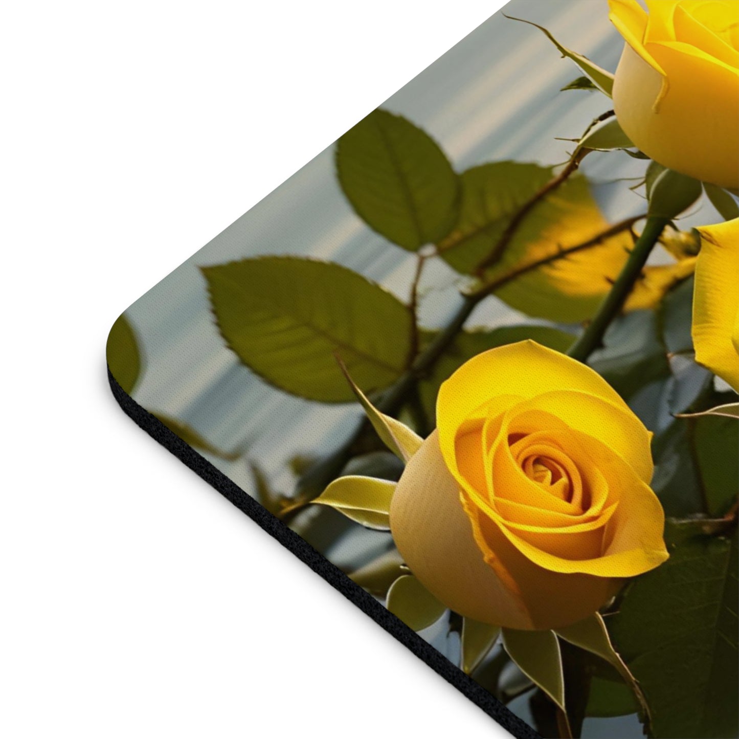 Elegant Yellow Roses Mouse Pad | Floral Design, Office Decor, Gift for Her, Work Accessories, Desk Essentials, Mother's Day