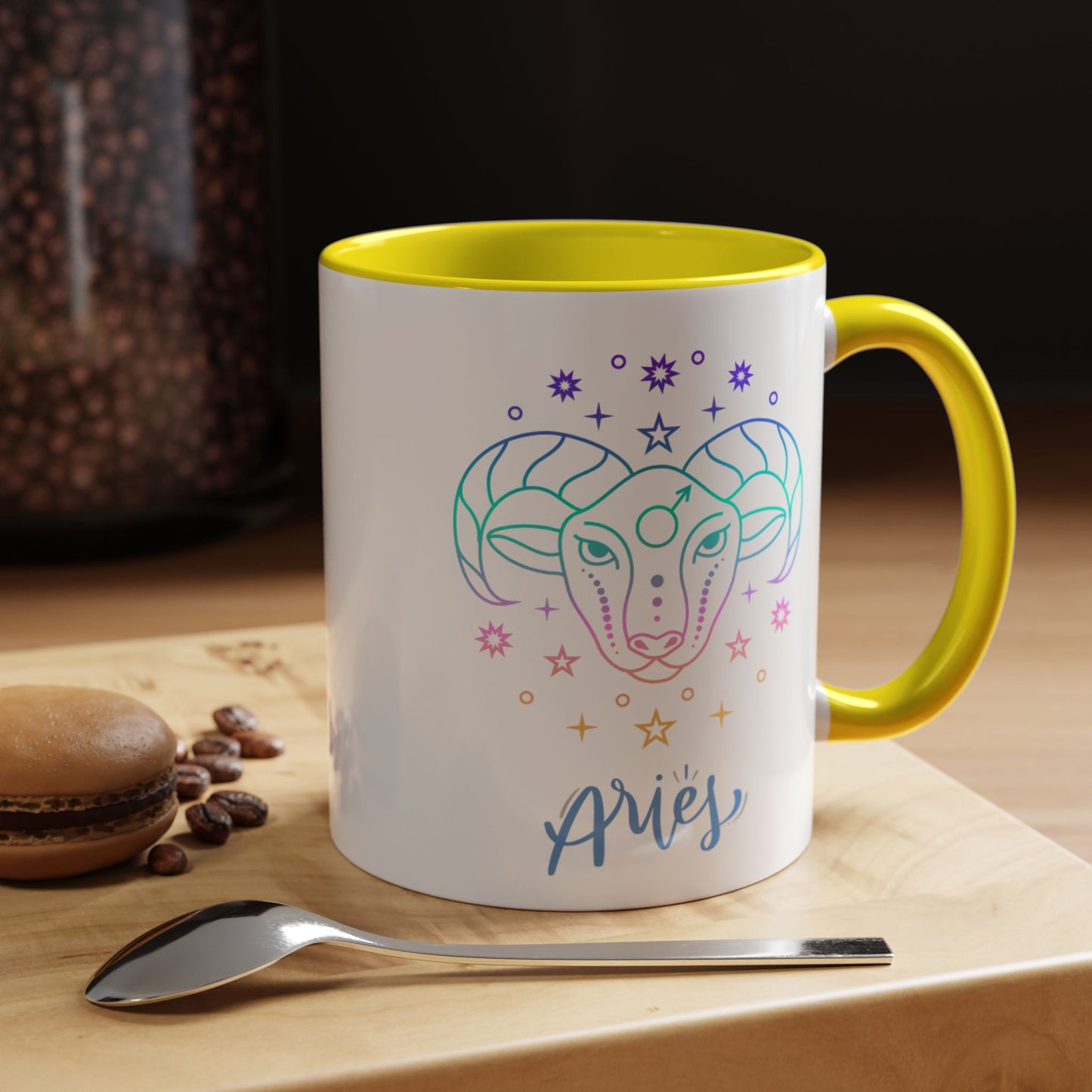 Aries Accent Coffee Mug - Astrology Gift, Zodiac Decor, Horoscope Lover, Perfect for Birthdays or Everyday Use