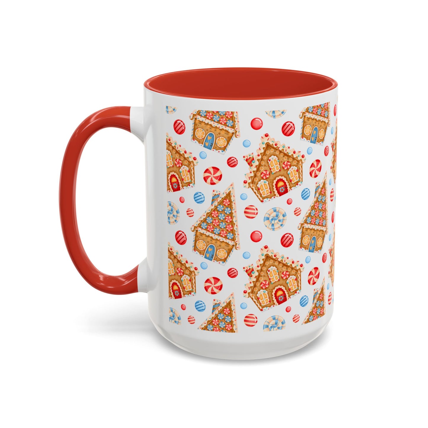 Gingerbread House Ceramic Mug – Festive Christmas Coffee Cup (11oz & 15oz, Multiple Colors)