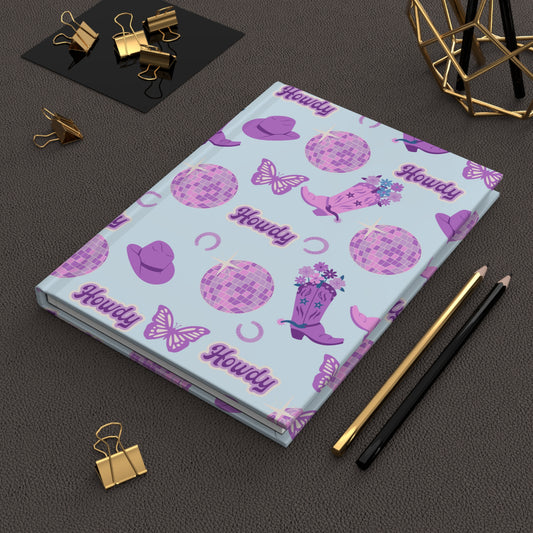 Cowgirl Vibes Hardcover Journal, Howdy Journal, Western Themed Notebook, Gift for Cowgirl, Floral Boots Journal, Writing Diary
