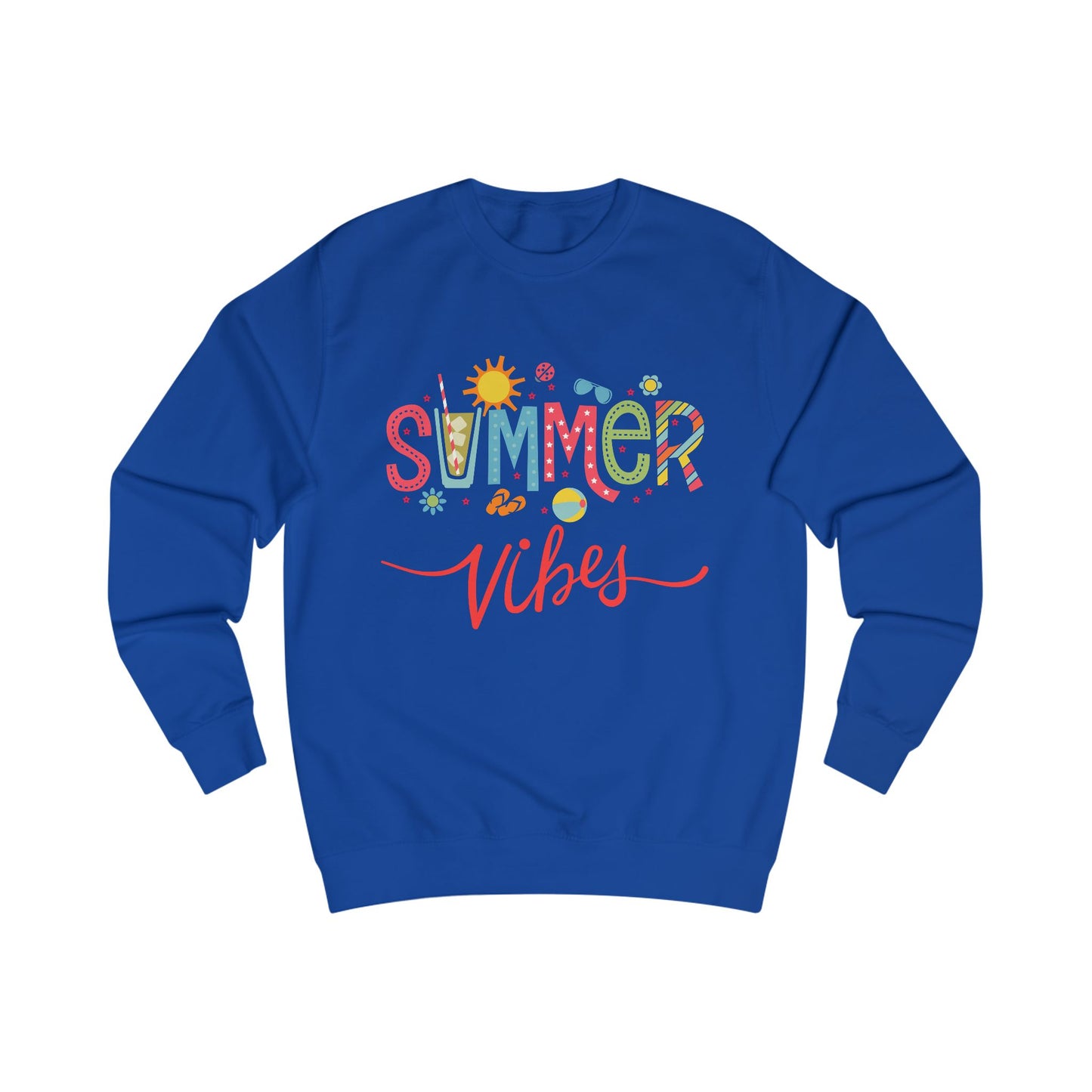 Summer Vibes Sweatshirt, Cozy Summer Apparel, Gift for Friends, Beach Vacation Wear, Cute Casual Outfit