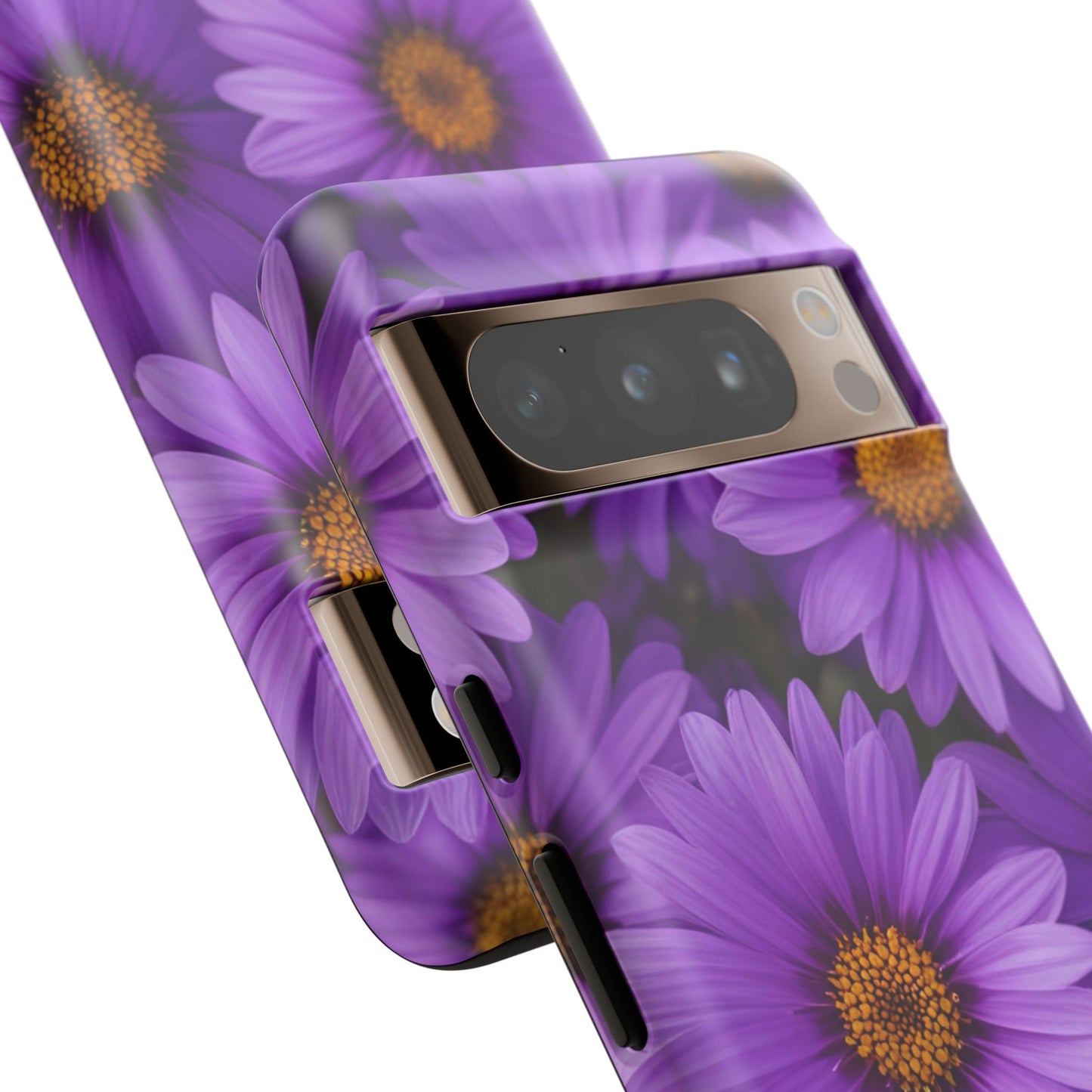Purple Daisy Tough Case, Floral Phone Case, Durable Mobile Cover, Gift for Her, Everyday Use, Spring Accessories
