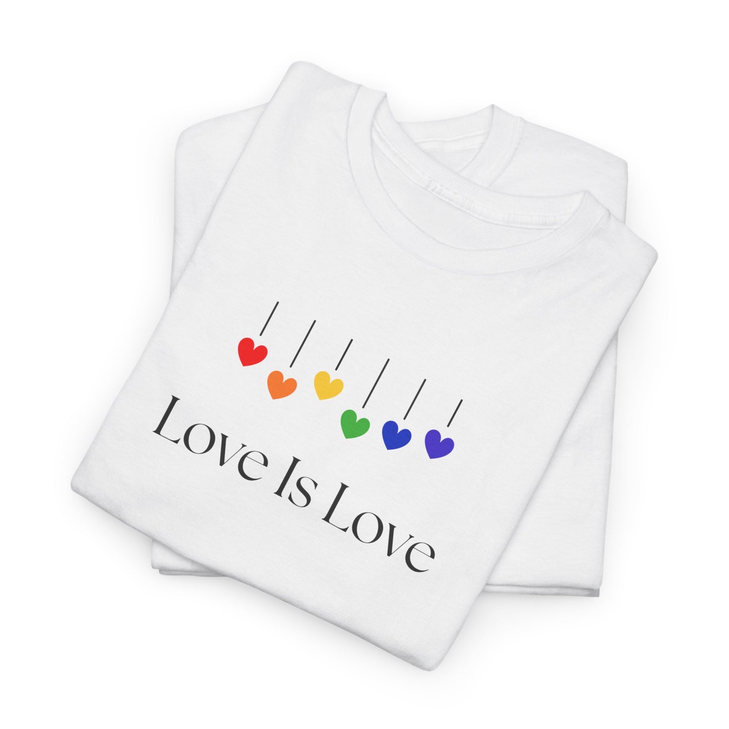 Love Is Love Rainbow Hearts Unisex Heavy Cotton Tee - LGBTQ Pride T-Shirt, Gift for Friends, Equality Apparel, Celebration Wear, [...]