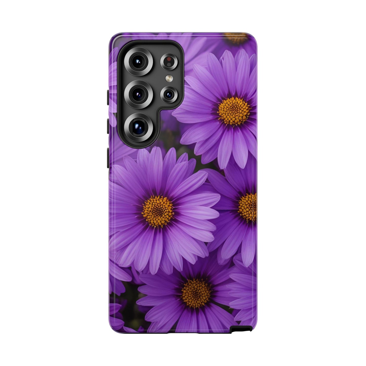 Purple Daisy Tough Case, Floral Phone Case, Durable Mobile Cover, Gift for Her, Everyday Use, Spring Accessories