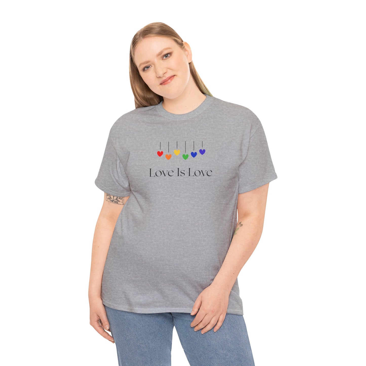 Love Is Love Rainbow Hearts Unisex Heavy Cotton Tee - LGBTQ Pride T-Shirt, Gift for Friends, Equality Apparel, Celebration Wear, [...]