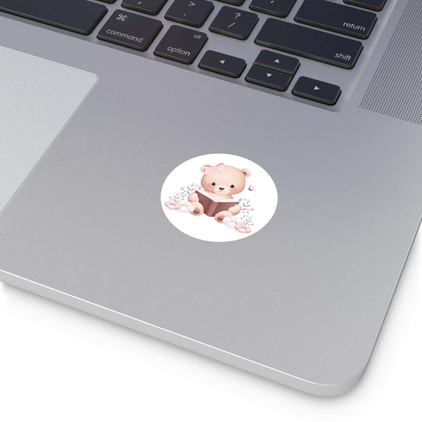 Cute Bear Reading Sticker | Kawaii Teddy Book Aesthetic