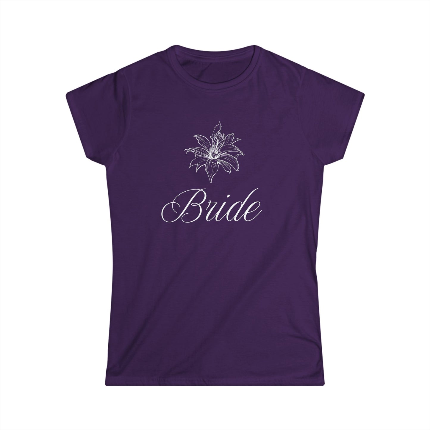 Bride Shirt – Elegant Floral Script Wedding Tee for the Bride