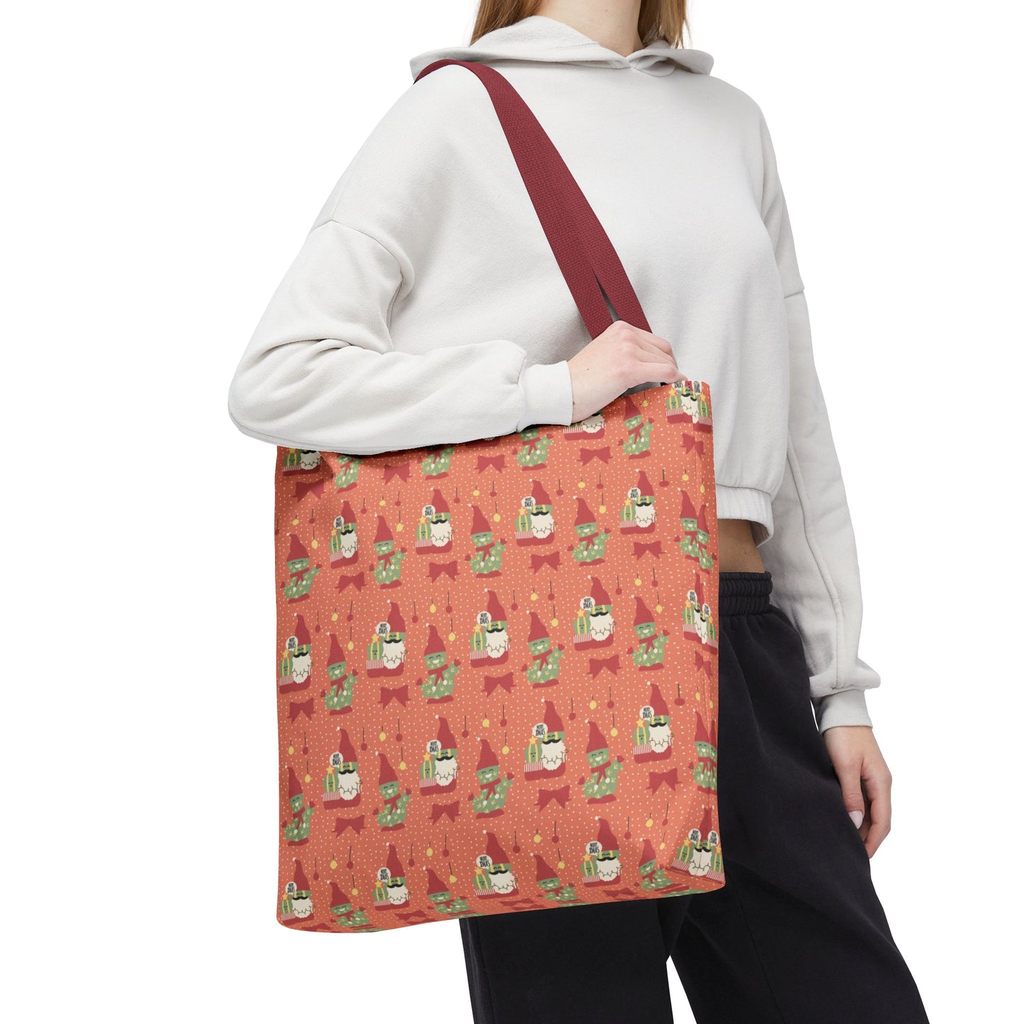 Christmas Cactus Gnome Gift Tote Bag — Cute Holiday Carry-All 🎁✨