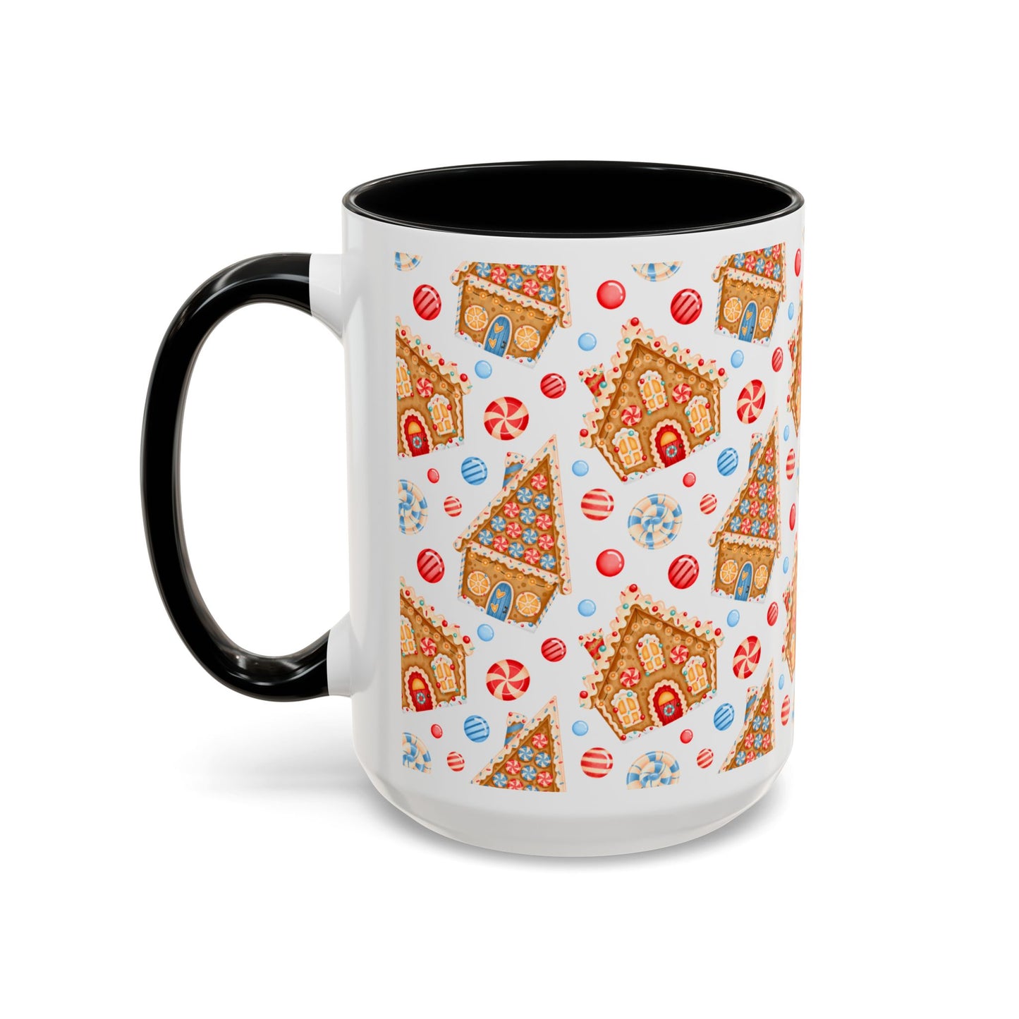 Gingerbread House Ceramic Mug – Festive Christmas Coffee Cup (11oz & 15oz, Multiple Colors)