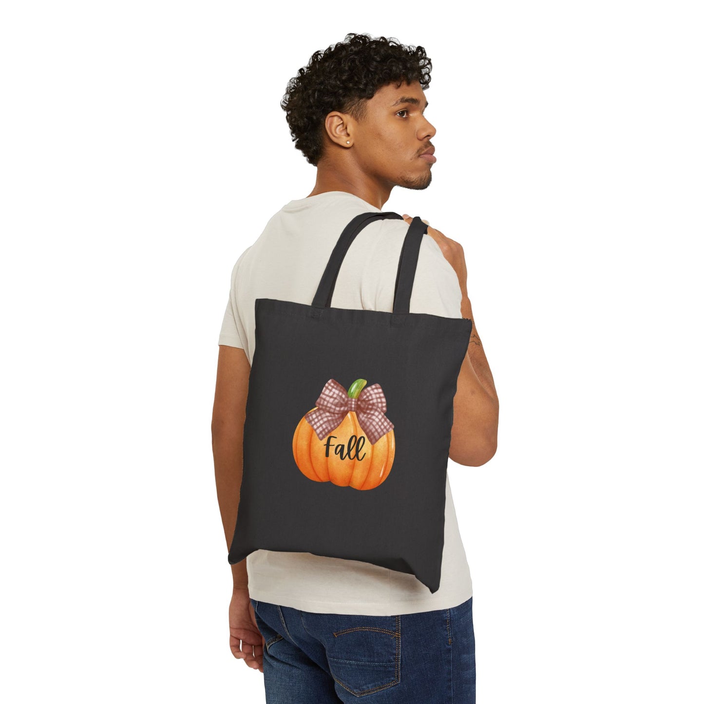 Autumn Pumpkin Tote Bag | Fall Harvest Bag, Cotton Reusable Tote, Holiday Shopping Bag, Eco-Friendly Gift, Seasonal