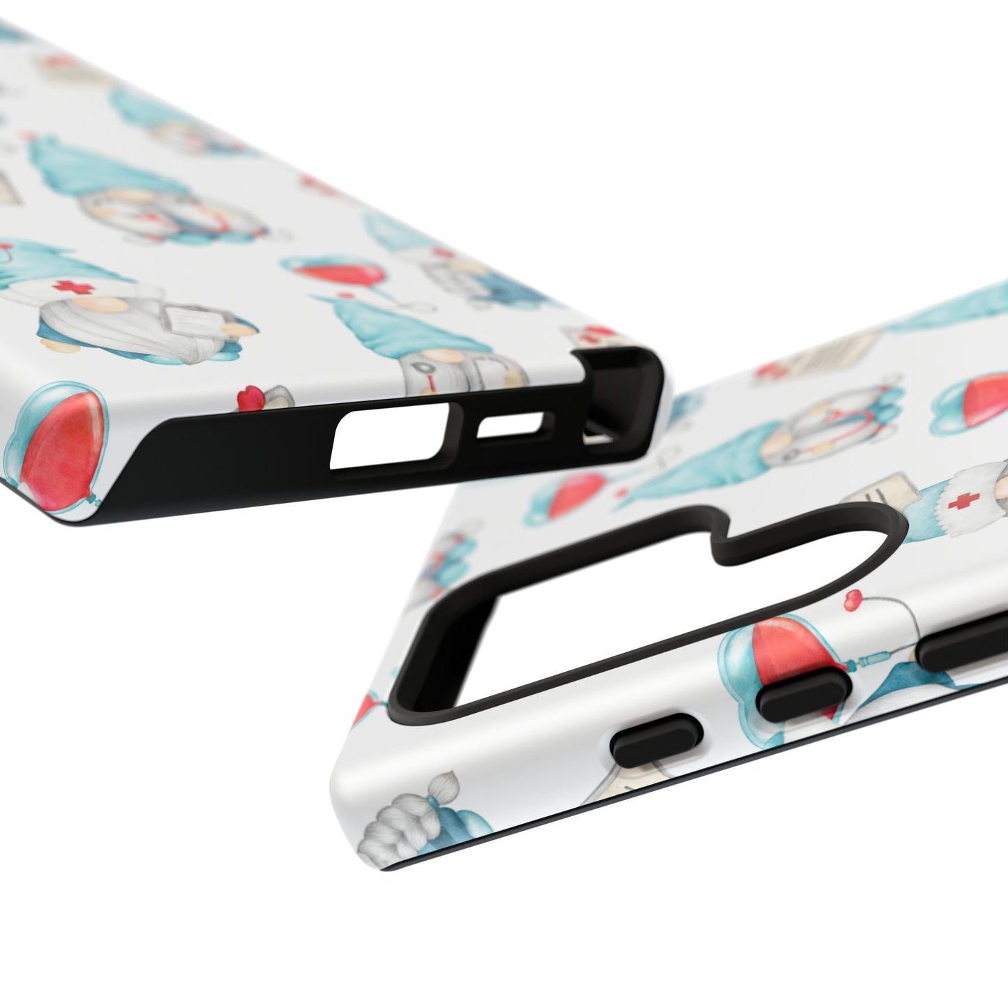 Medical Gnome Phone Case, Blue Gnome Tough Case for Nurses, Doctors, RNs, Cute Healthcare Gift