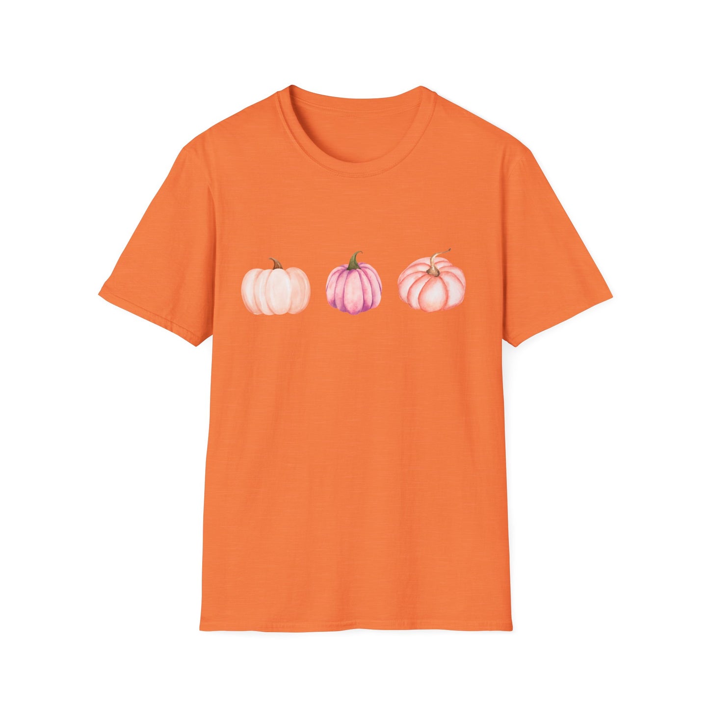 Pastel Pumpkin Softstyle T-Shirt, Fall Fashion, Halloween Tee, Cozy Autumn Shirt, Casual Wear, Cute Graphic Tee
