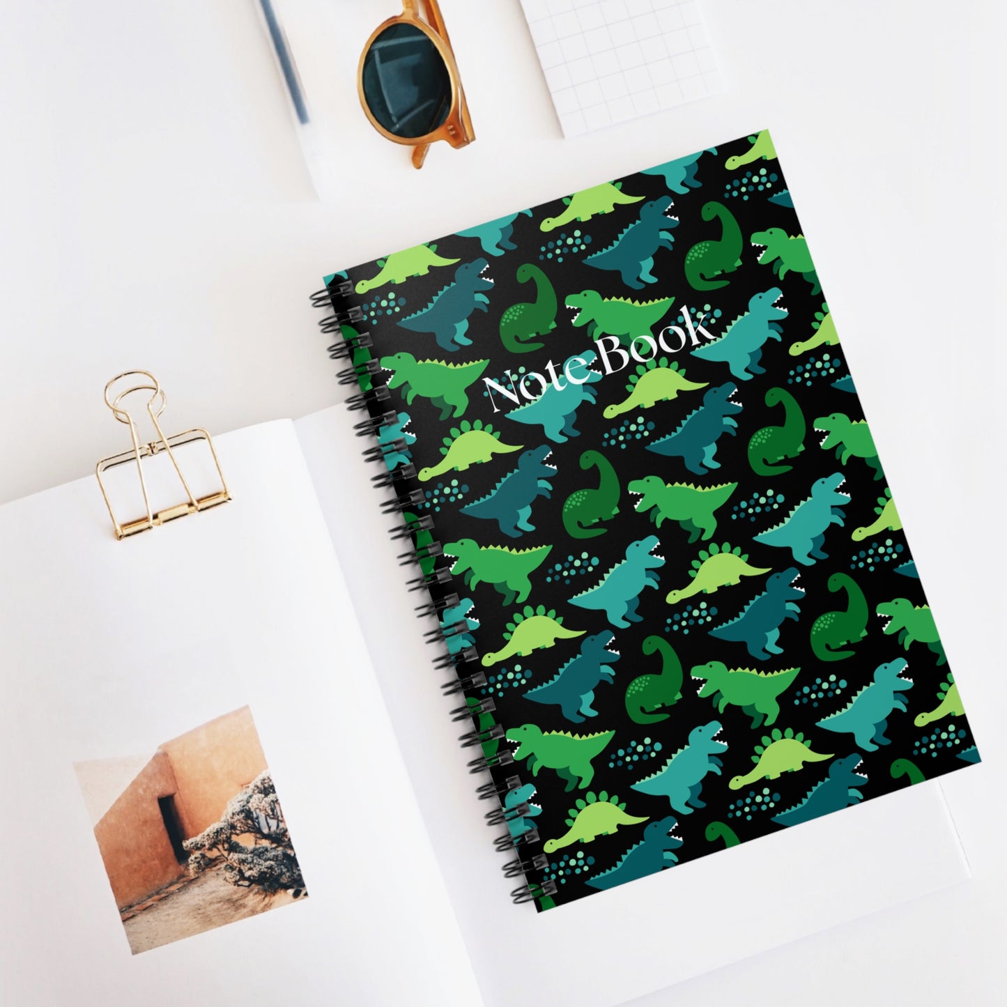 Dino-Themed Spiral Notebook - Perfect for Kids, Jurassic Fans, School Supplies, Gifts, and Journaling