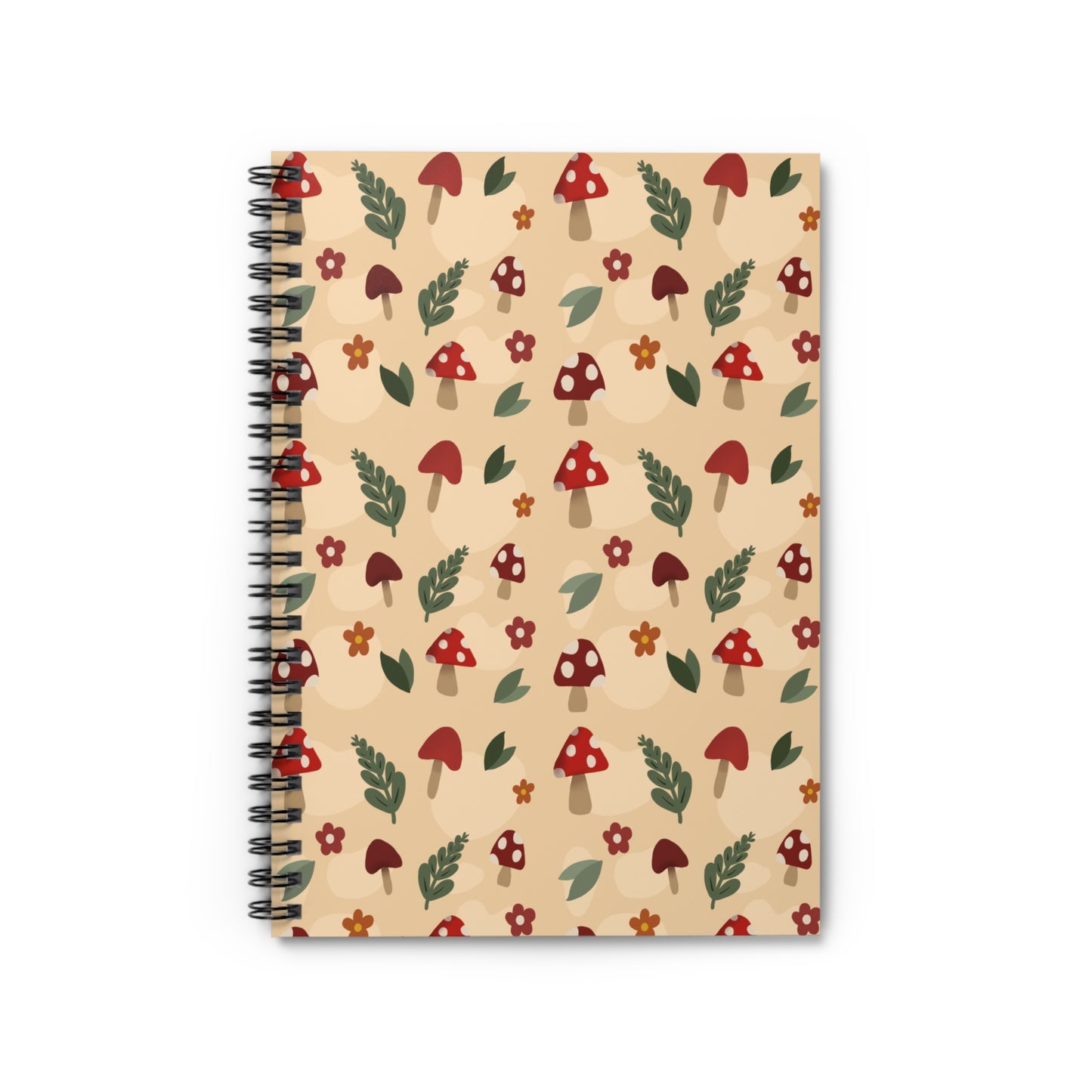 Mushroom-Themed Spiral Notebook - Ruled Line, Cute Stationery, Gift for Nature Lovers, School Supplies, Eco-Friendly Journal, Back to School