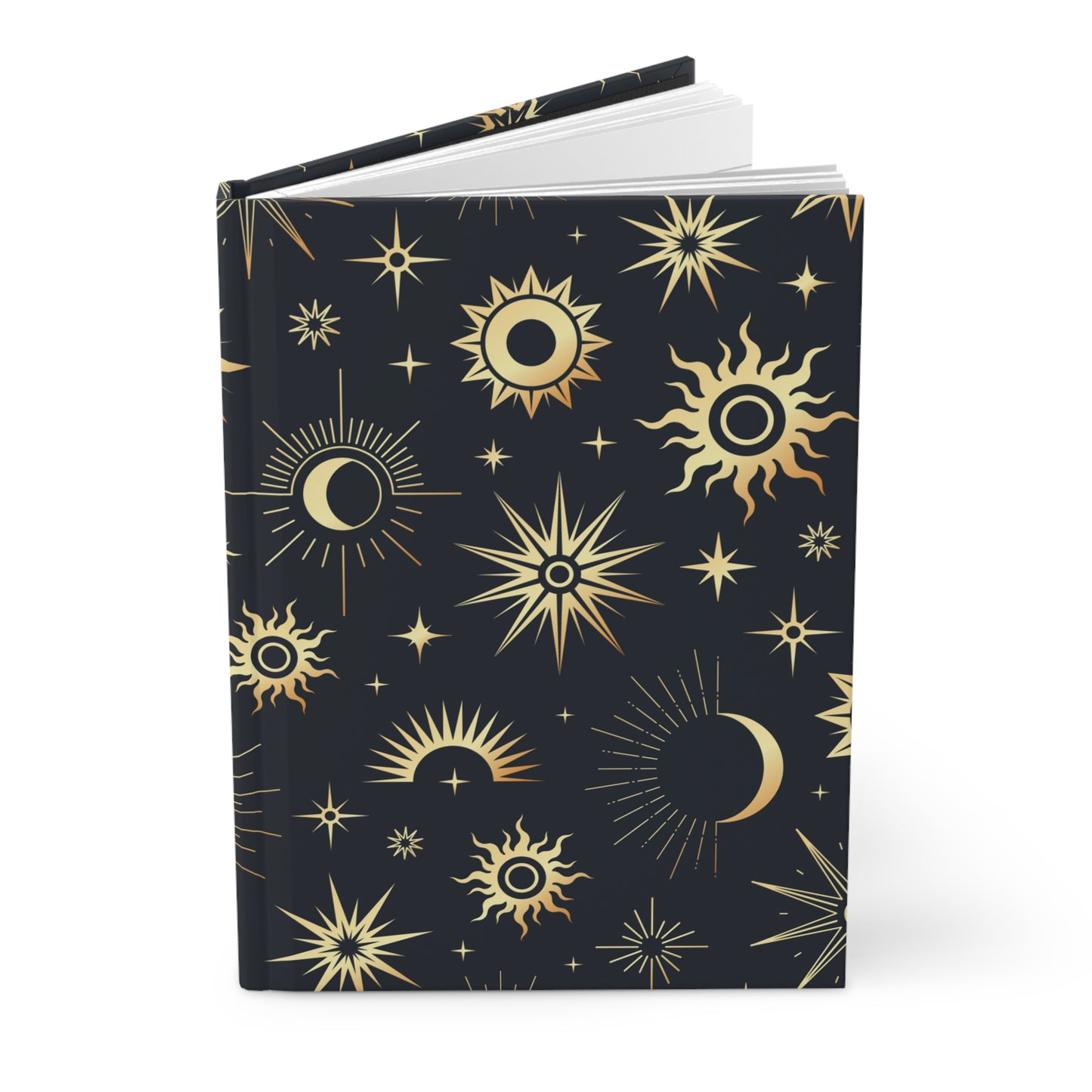 Celestial Hardcover Journal, 150 Lined Pages, Galaxy Moon and Stars Notebook, Aesthetic Stationery Gift for Writers, Students & Dreamers
