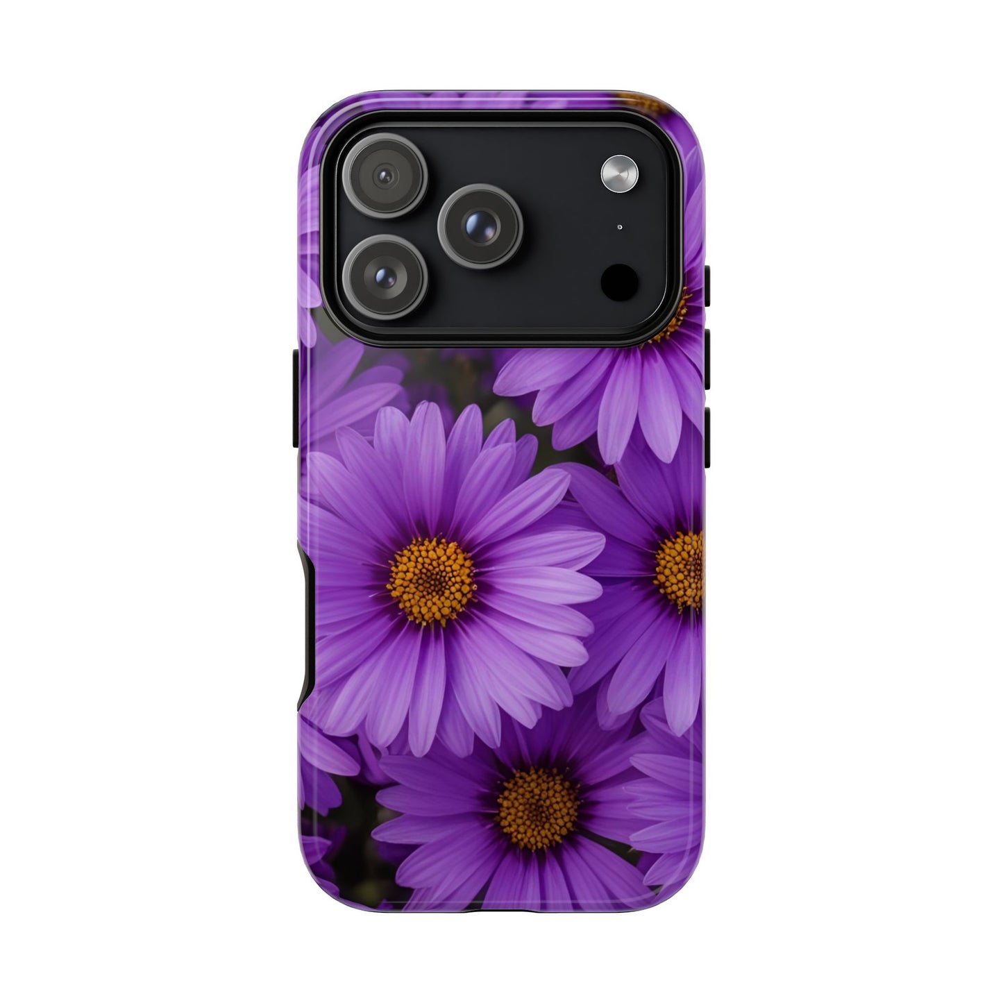 Purple Daisy Tough Case, Floral Phone Case, Durable Mobile Cover, Gift for Her, Everyday Use, Spring Accessories