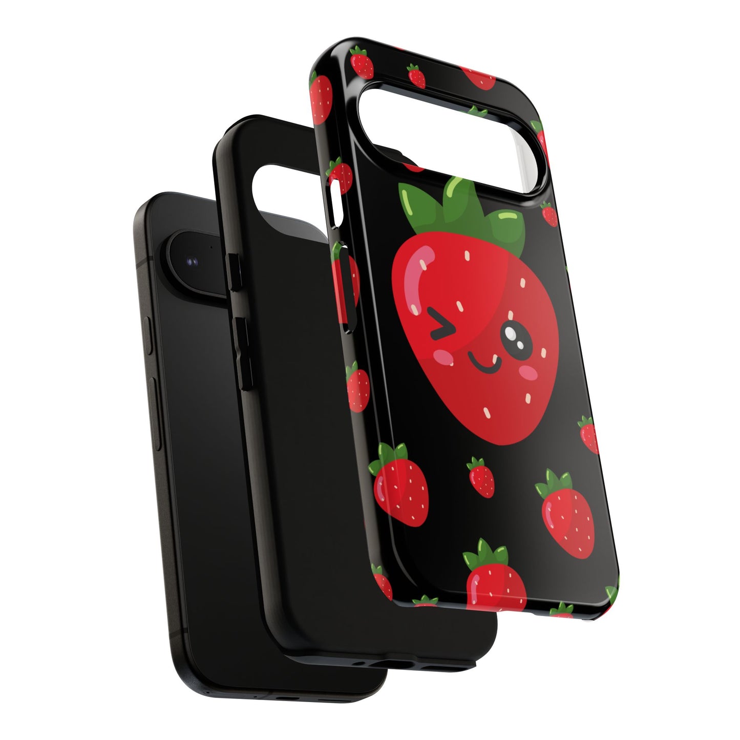 Cute Strawberry Phone Case, Kawaii Phone Cover, Tough Phone Cases, Gift for Teens, Summer Accessories, Cute Fruit Design