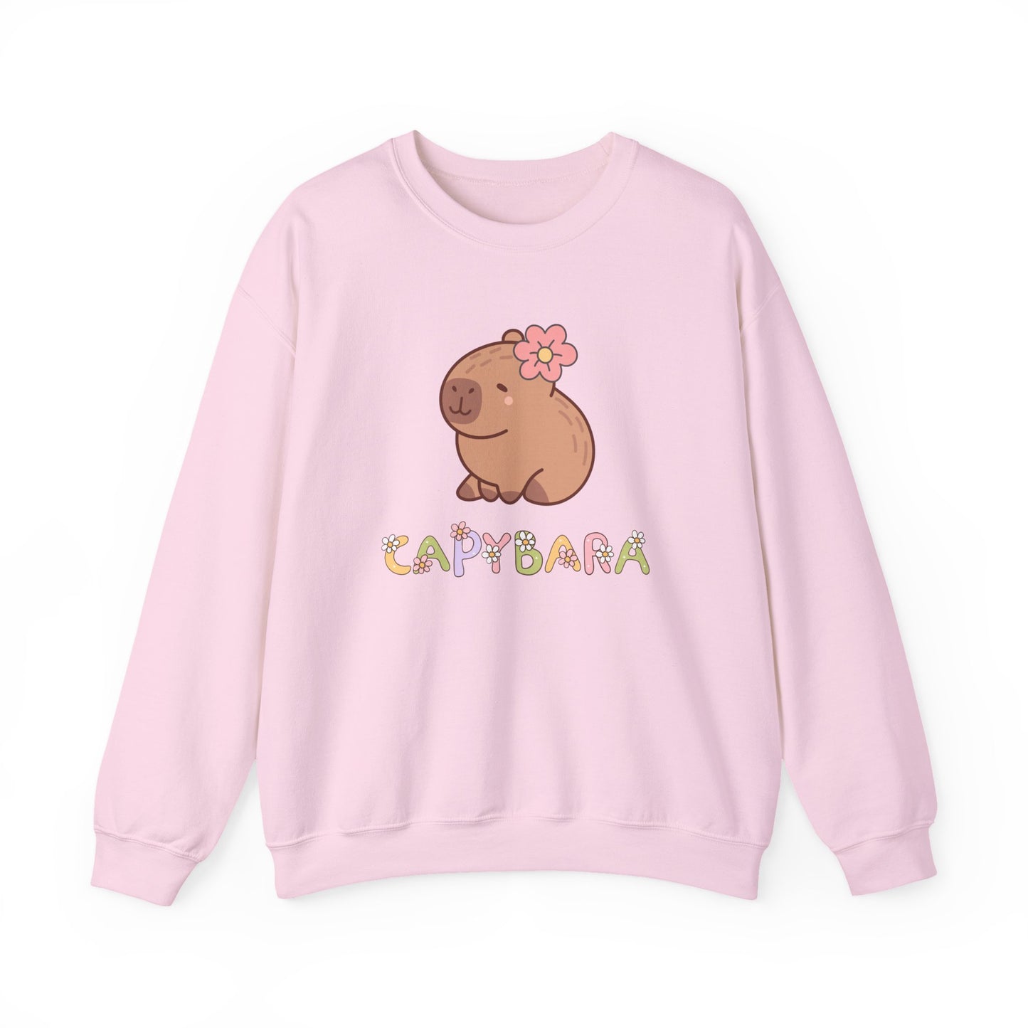 Cute Capybara Sweatshirt – Unisex Long Sleeve Cozy Pullover