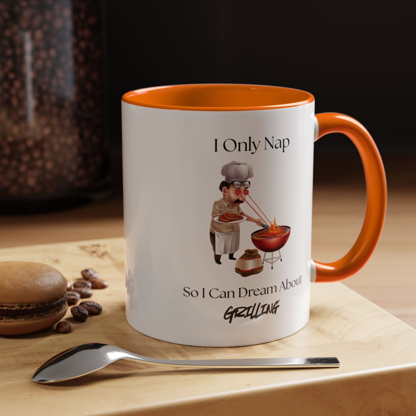 Funny Barbecue Chef Coffee Mug, Gift for Grill Lovers, BBQ Enthusiast Mug, Nap Time Mug, Dad Gift
