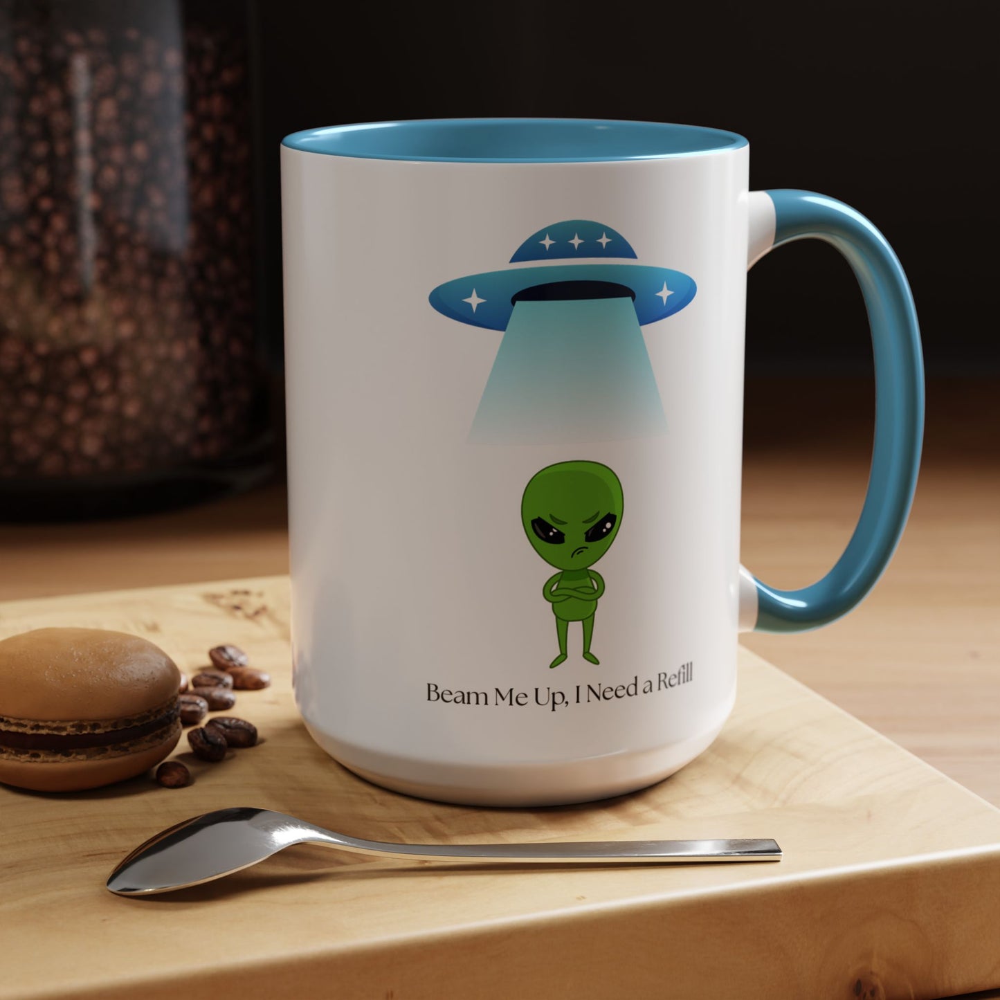 Alien Mug - Beam Me Up, Perfect for Sci-Fi Lovers, Cute Gift for Birthdays, Friends, or Just Your Daily Coffee Fix