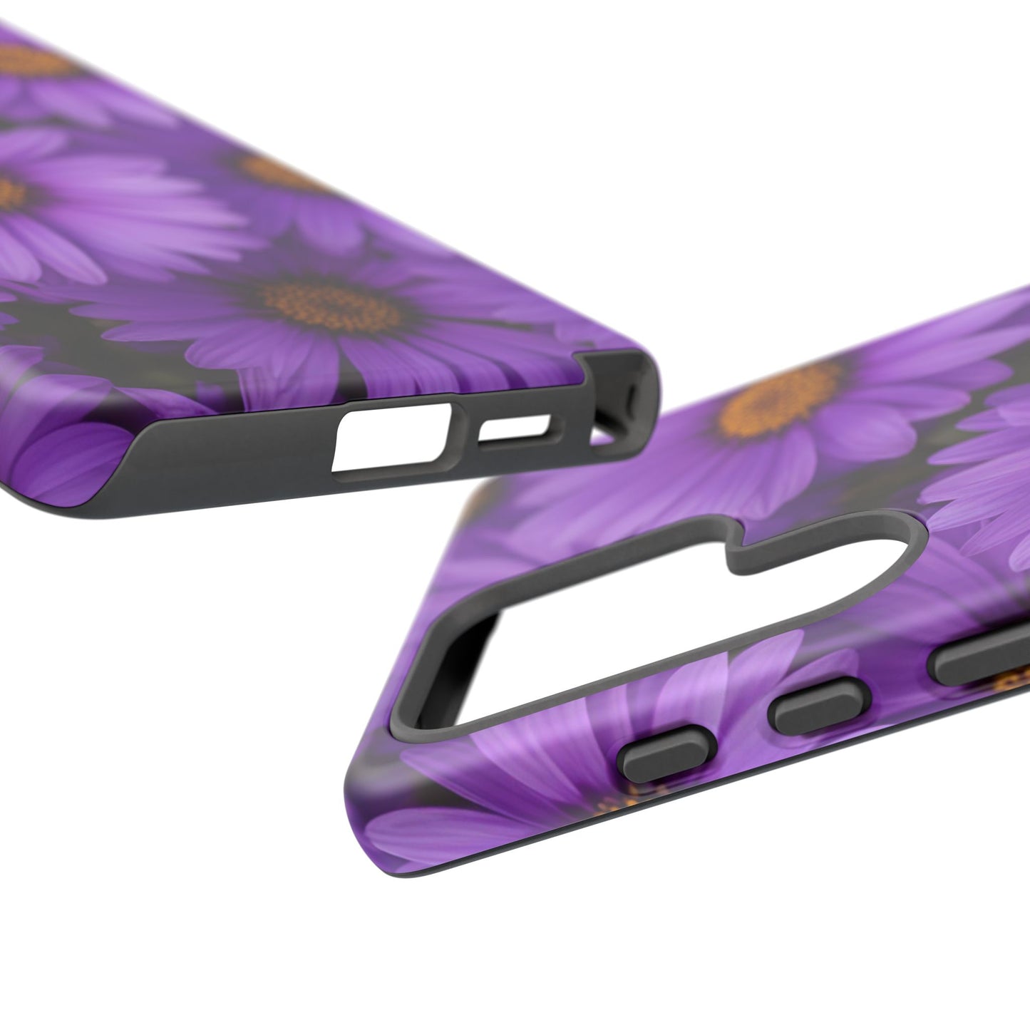 Purple Daisy Tough Case, Floral Phone Case, Durable Mobile Cover, Gift for Her, Everyday Use, Spring Accessories