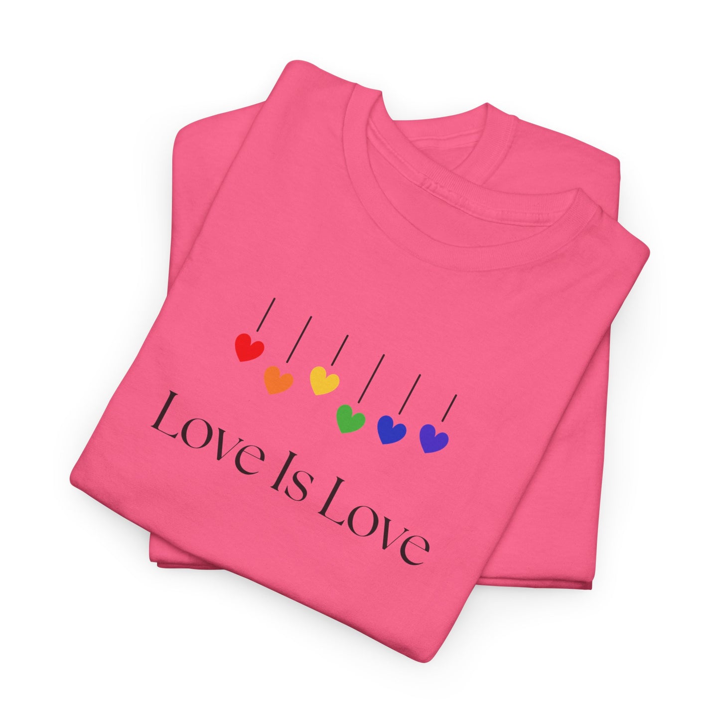 Love Is Love Rainbow Hearts Unisex Heavy Cotton Tee - LGBTQ Pride T-Shirt, Gift for Friends, Equality Apparel, Celebration Wear, [...]