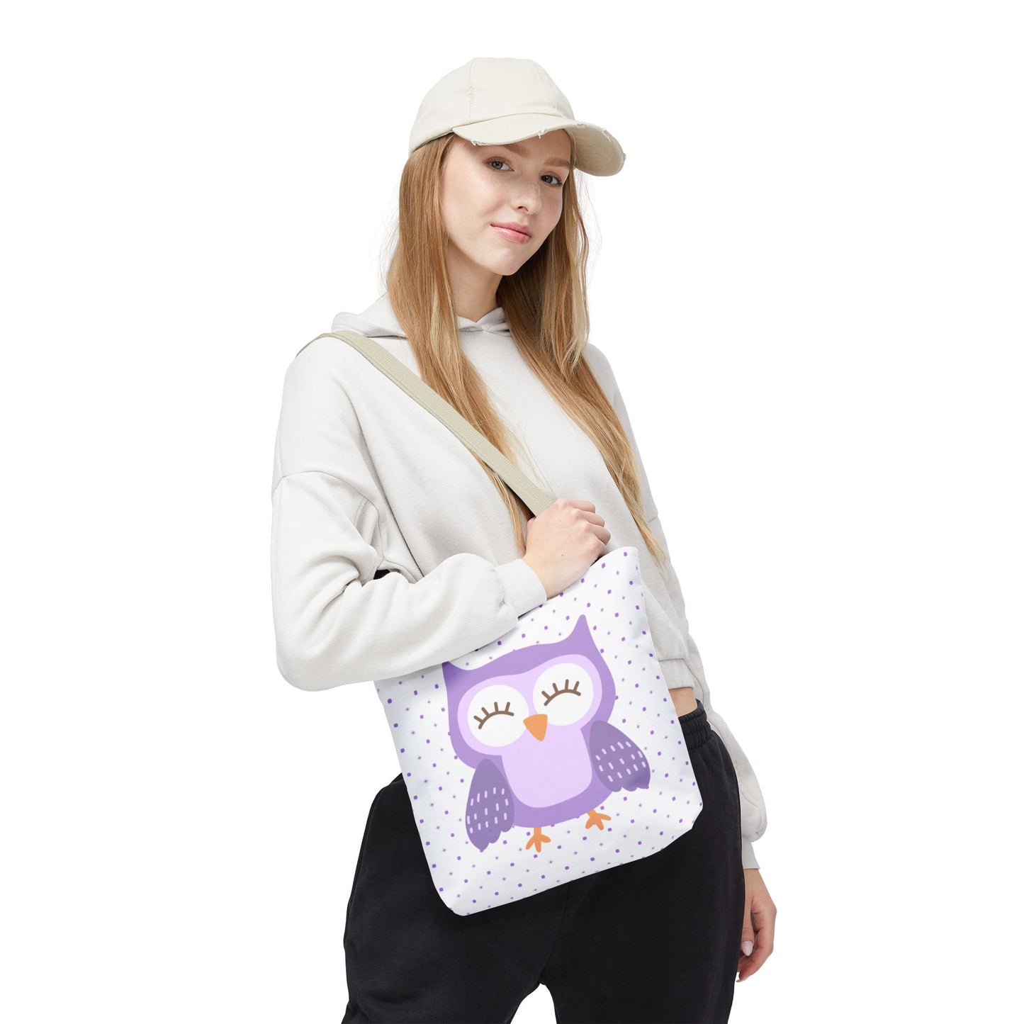 Purple Owl Tote Bag, Adorable Owl Design, Eco-Friendly Shopping Bag, Animal Lover Accessory, Fun Summer Tote