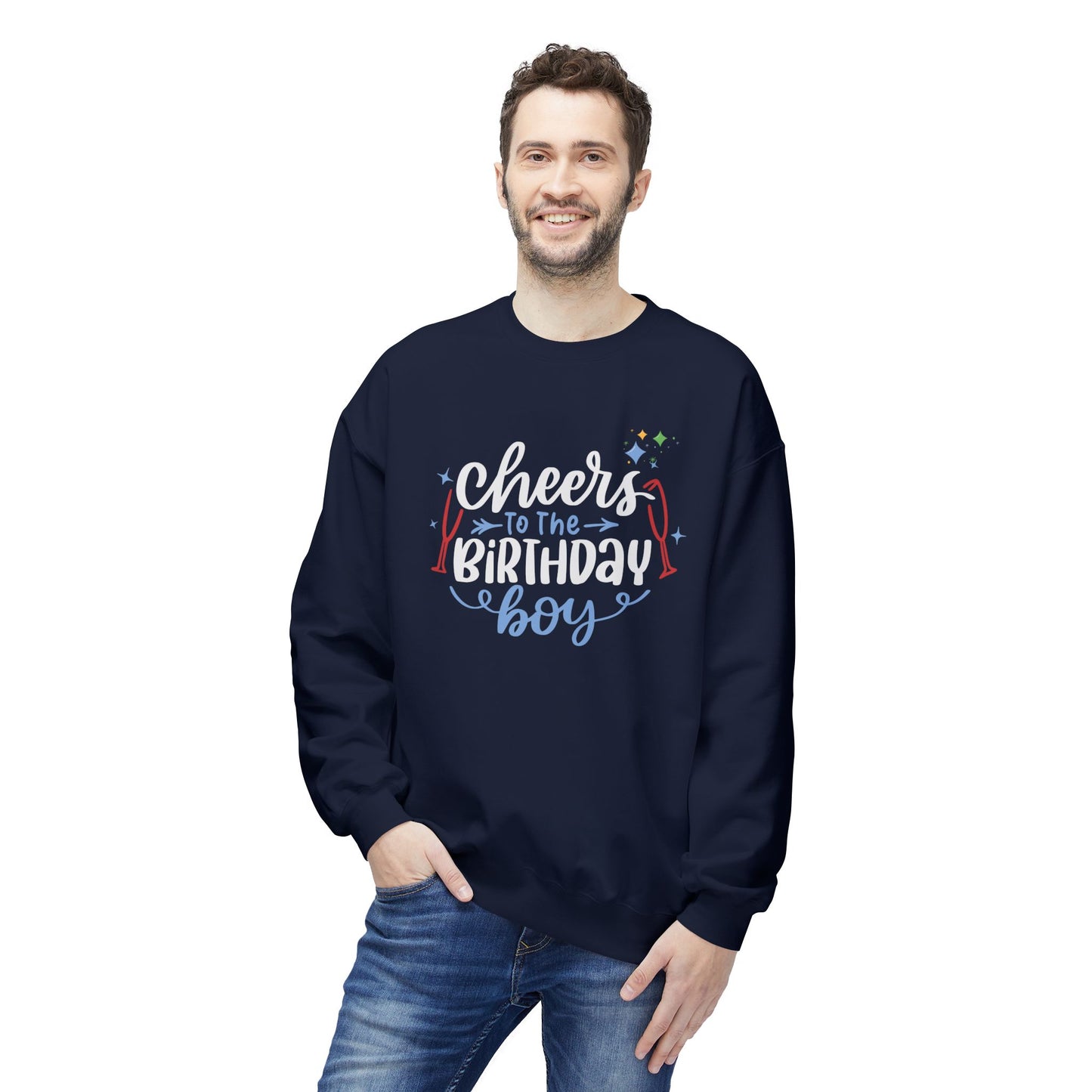 Cheers to the Birthday Boy Sweatshirt Men's Birthday Crewneck, Funny Birthday Gift for Him, Party Pullover, Celebration Outfit