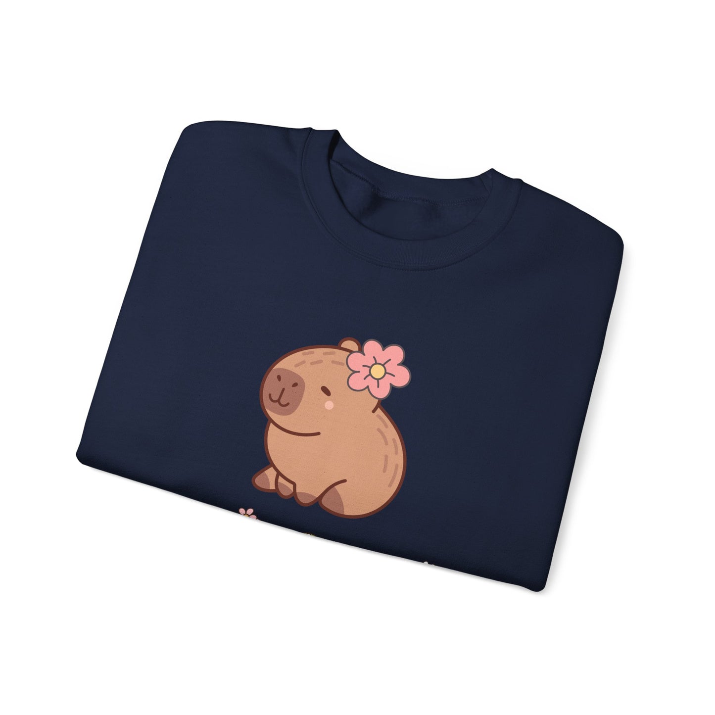 Cute Capybara Sweatshirt – Unisex Long Sleeve Cozy Pullover