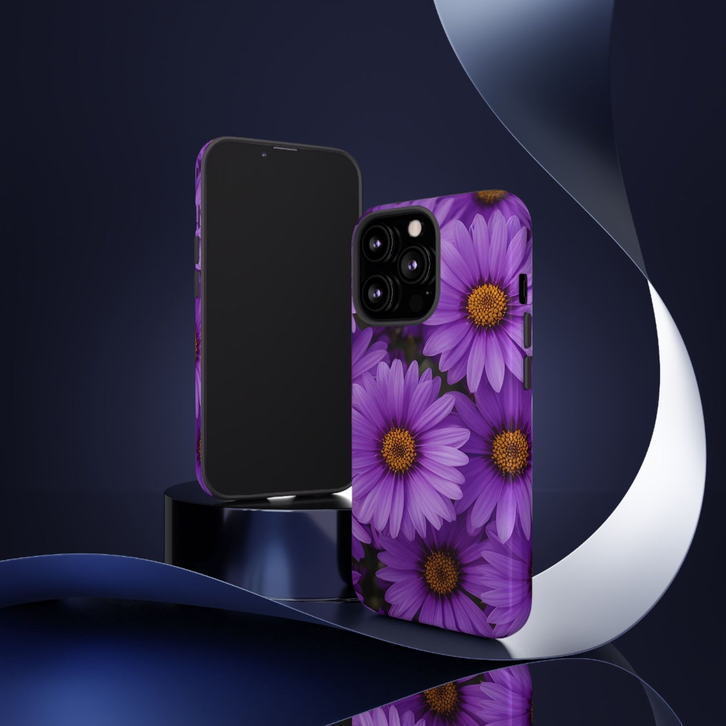 Purple Daisy Tough Case, Floral Phone Case, Durable Mobile Cover, Gift for Her, Everyday Use, Spring Accessories