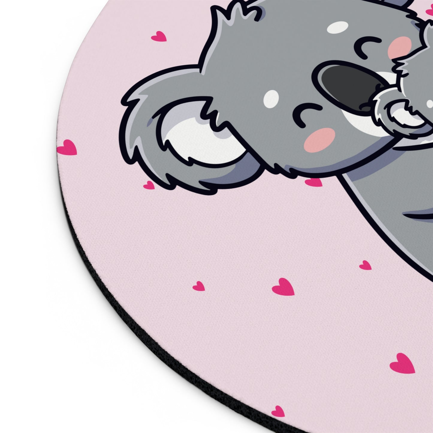 Cute Koala Mom & Baby Pink Mouse Pad