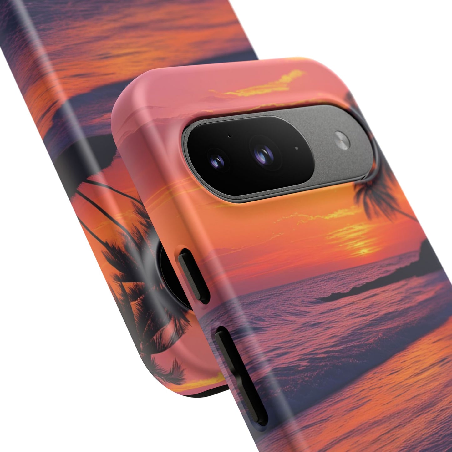 Palm Beach Sunset Design, Beach Lovers Gift, Relaxing Phone Cover, Tropical Hard Case, Protective Shell, Summer Vibes