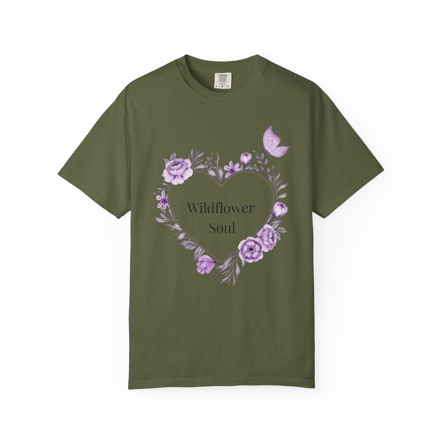 Wildflower Soul T-Shirt - Floral Heart Tee, Botanical Style Shirt, Gift for Nature Lovers, Casual Wear