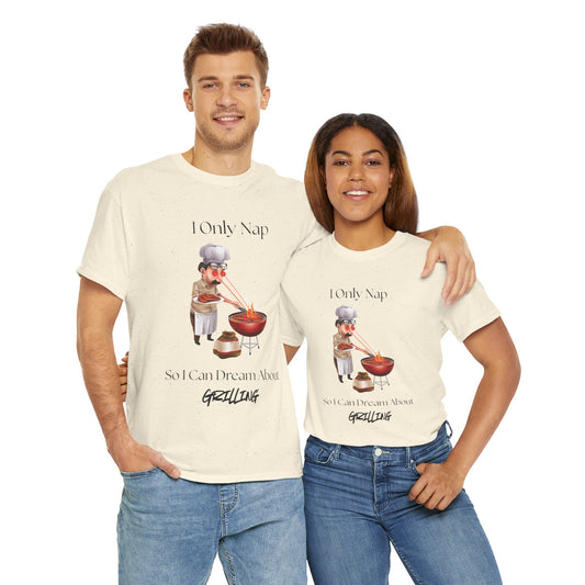 Chef Nap Unisex Heavy Cotton Tee | Funny Grilling T-Shirt, Gift for Foodies, Father's Day Gift, BBQ Party Apparel