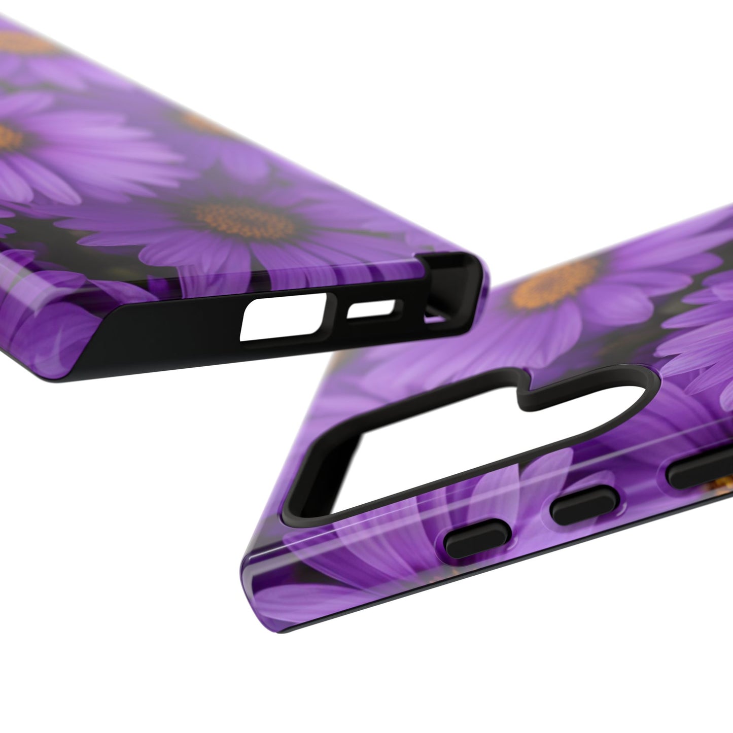 Purple Daisy Tough Case, Floral Phone Case, Durable Mobile Cover, Gift for Her, Everyday Use, Spring Accessories