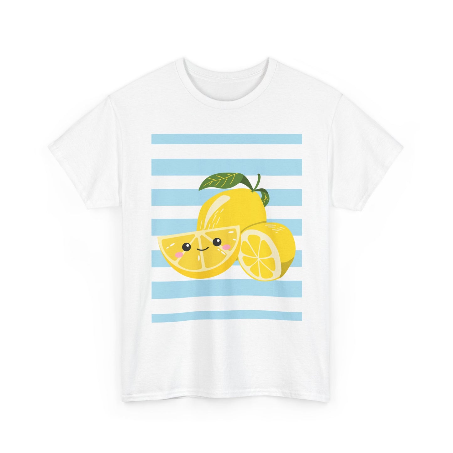 Lemon Unisex Heavy Cotton Tee, Cute Summer Shirt, Gift for Fruit Lovers, Fresh Style, Everyday Tee, Casual Outfit