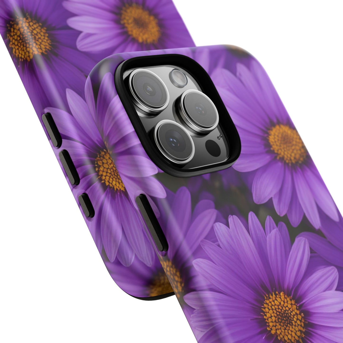 Purple Daisy Tough Case, Floral Phone Case, Durable Mobile Cover, Gift for Her, Everyday Use, Spring Accessories