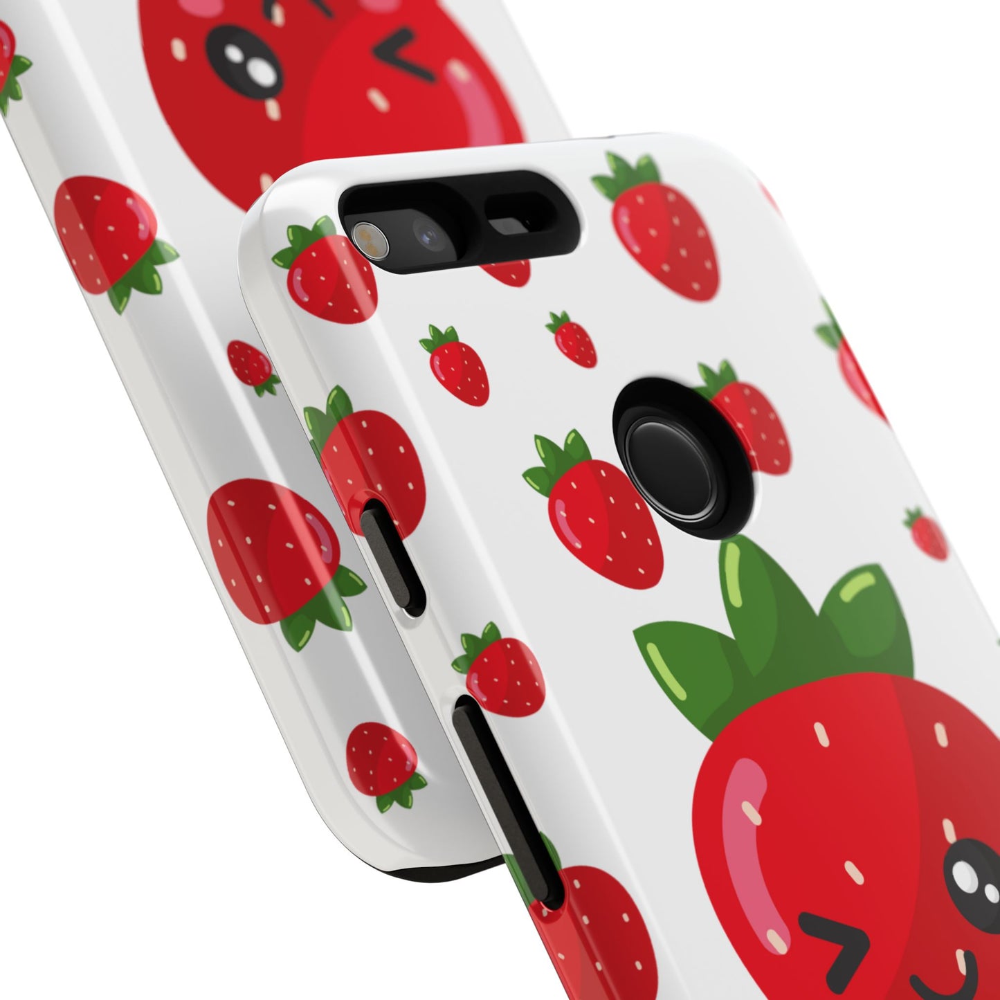 Kawaii Strawberry Phone Case - Cute Fruit Phone Cover, Fun Gift for Teens, Spring Accessory, Durable Tough Cases