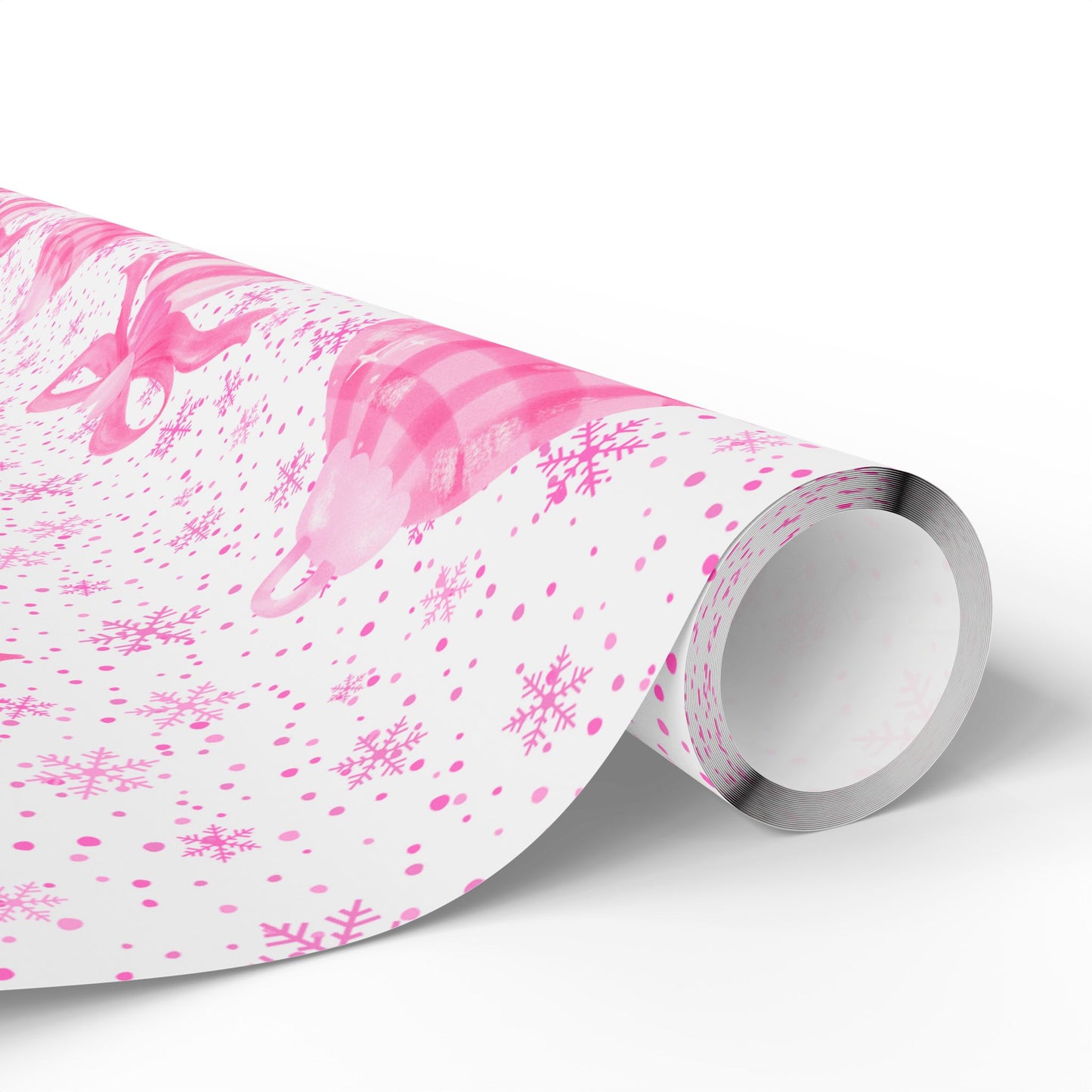 Pink Holiday Ornaments Gift Wrap – Cute Christmas Wrapping Paper