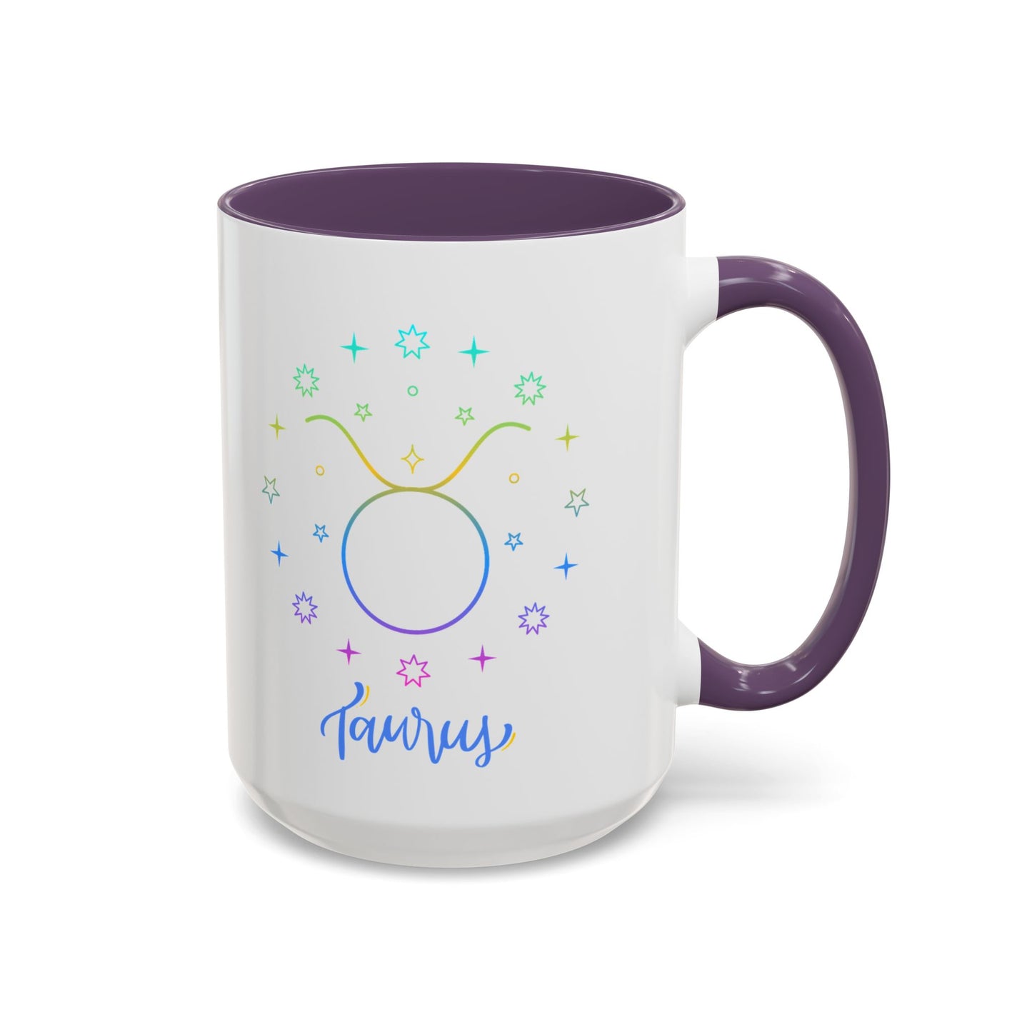 Colorful Taurus Accent Coffee Mug | Zodiac Gift for Astrology Lovers, Unique Personalized Birthday Mug, Paper Gift